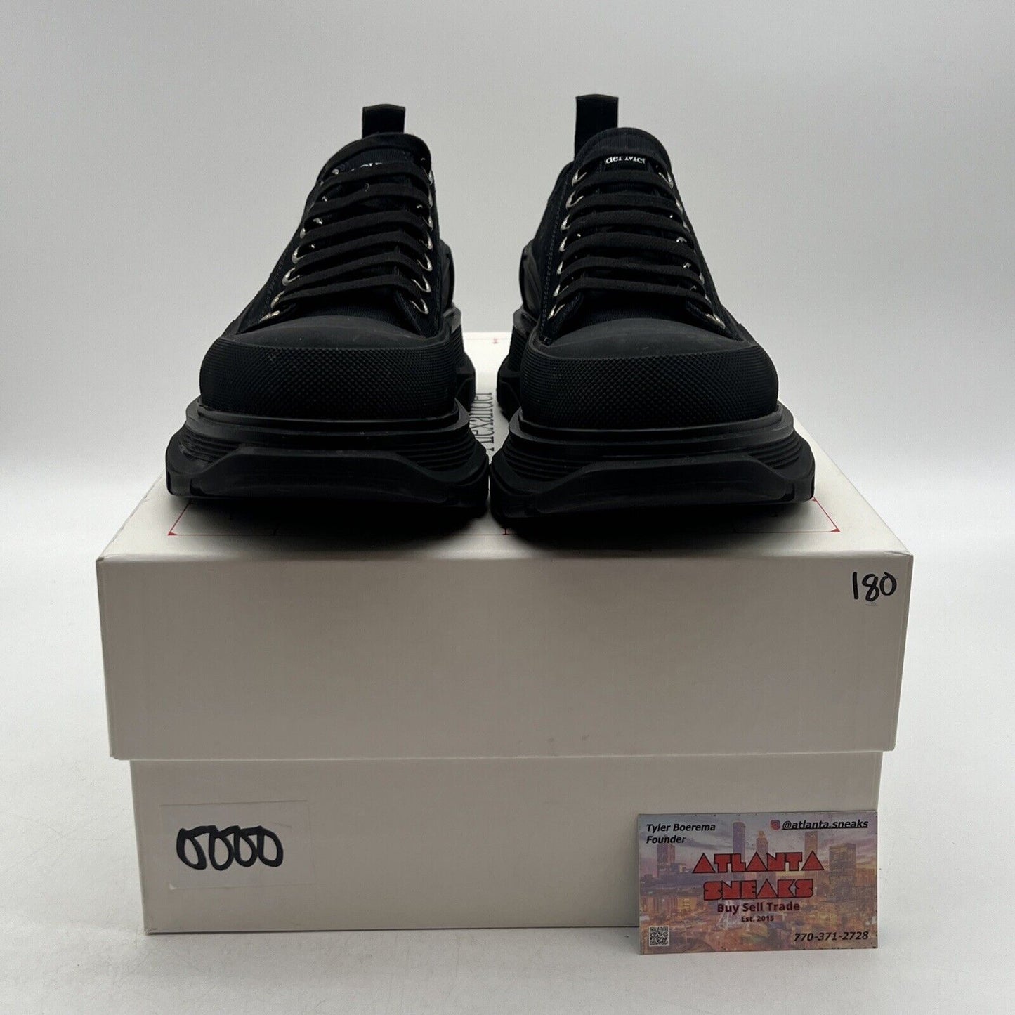 Alexander Mcqueen Tread Slick Low Top Sneaker Black 7 US / 40 EU