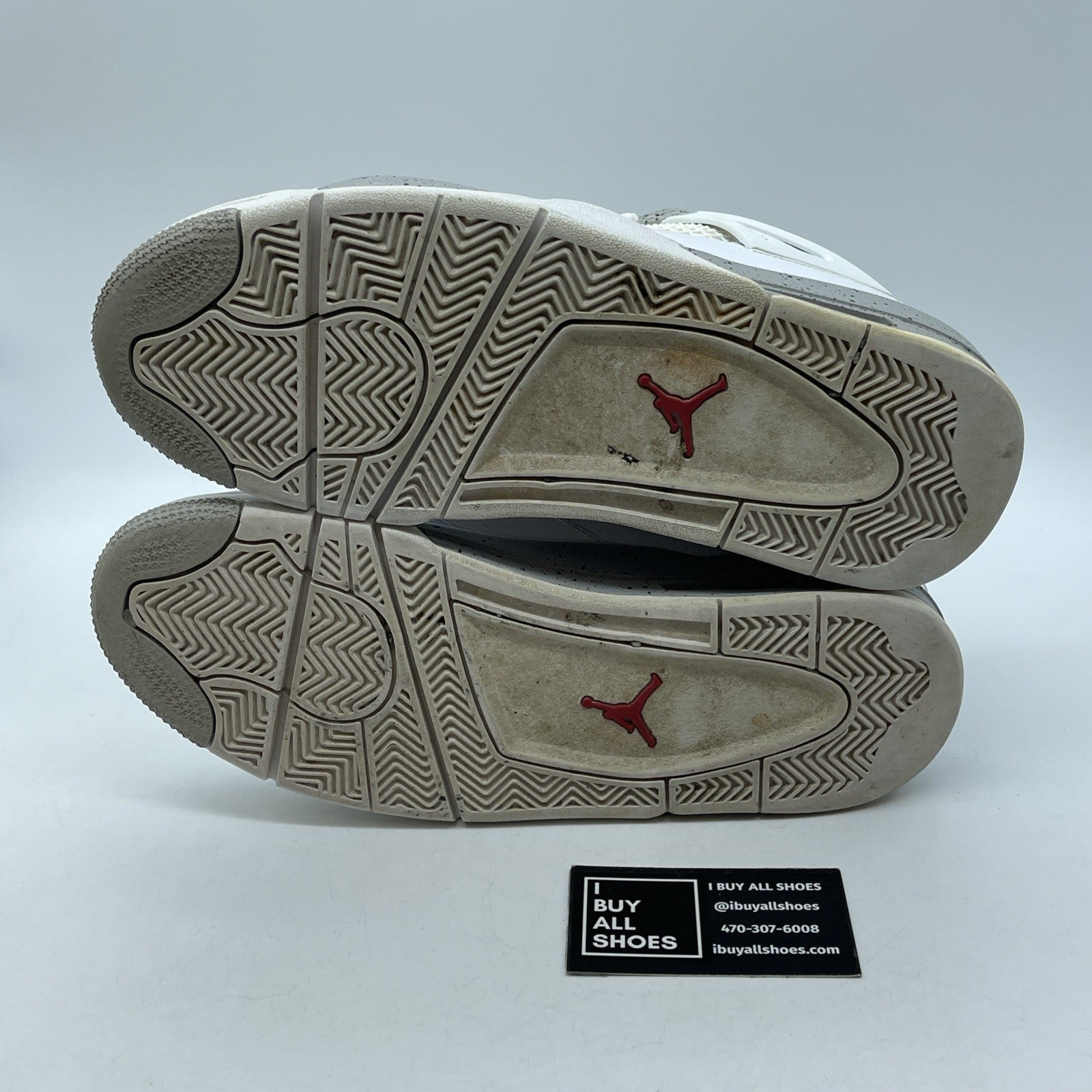 Size 9.5 - Jordan 4 Retro Mid White Oreo Red Grey Leather (CT8527-100)