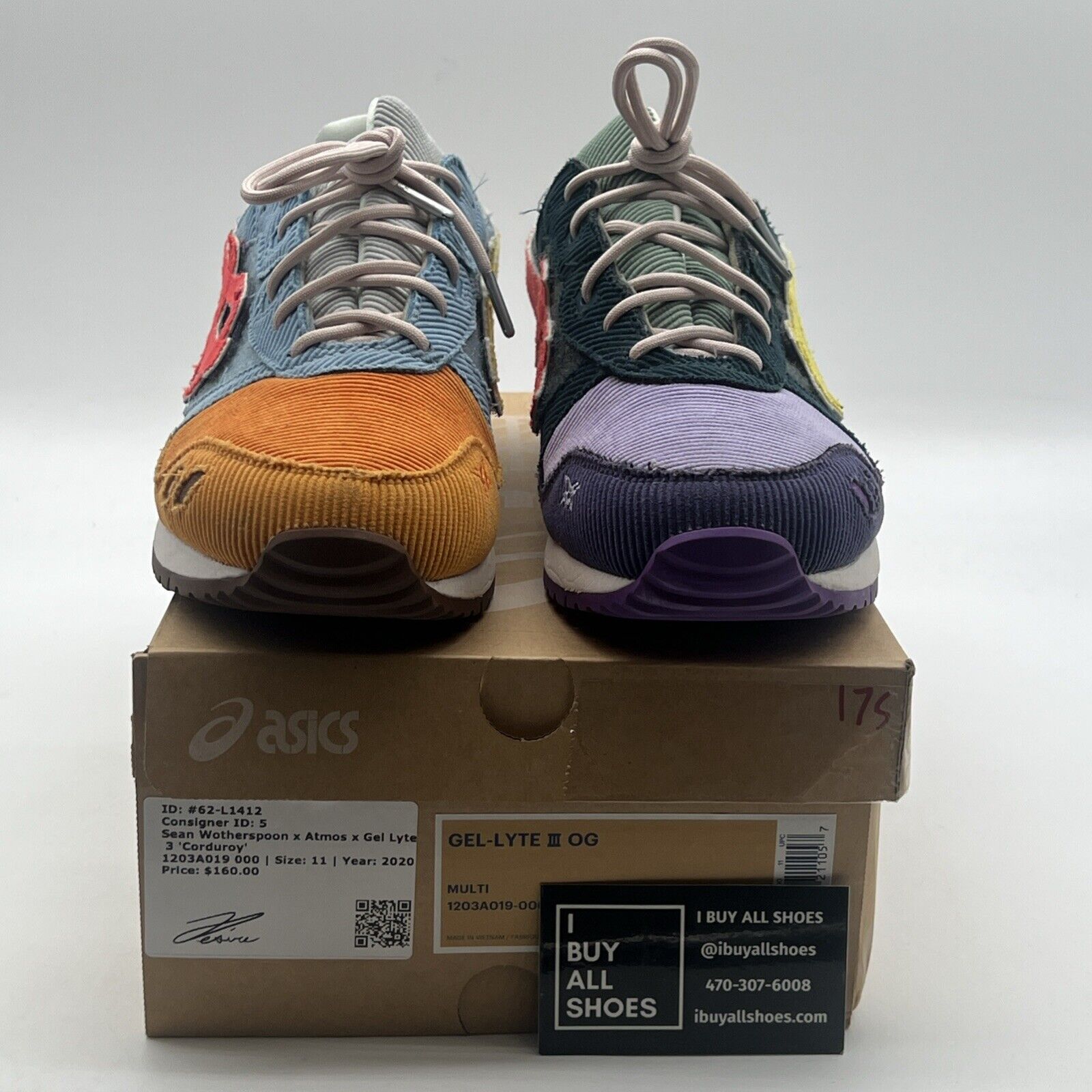 Size 11 - ASICS Sean Wotherspoon x Atmos x Gel Lyte 3 Corduroy (1203A019-000)
