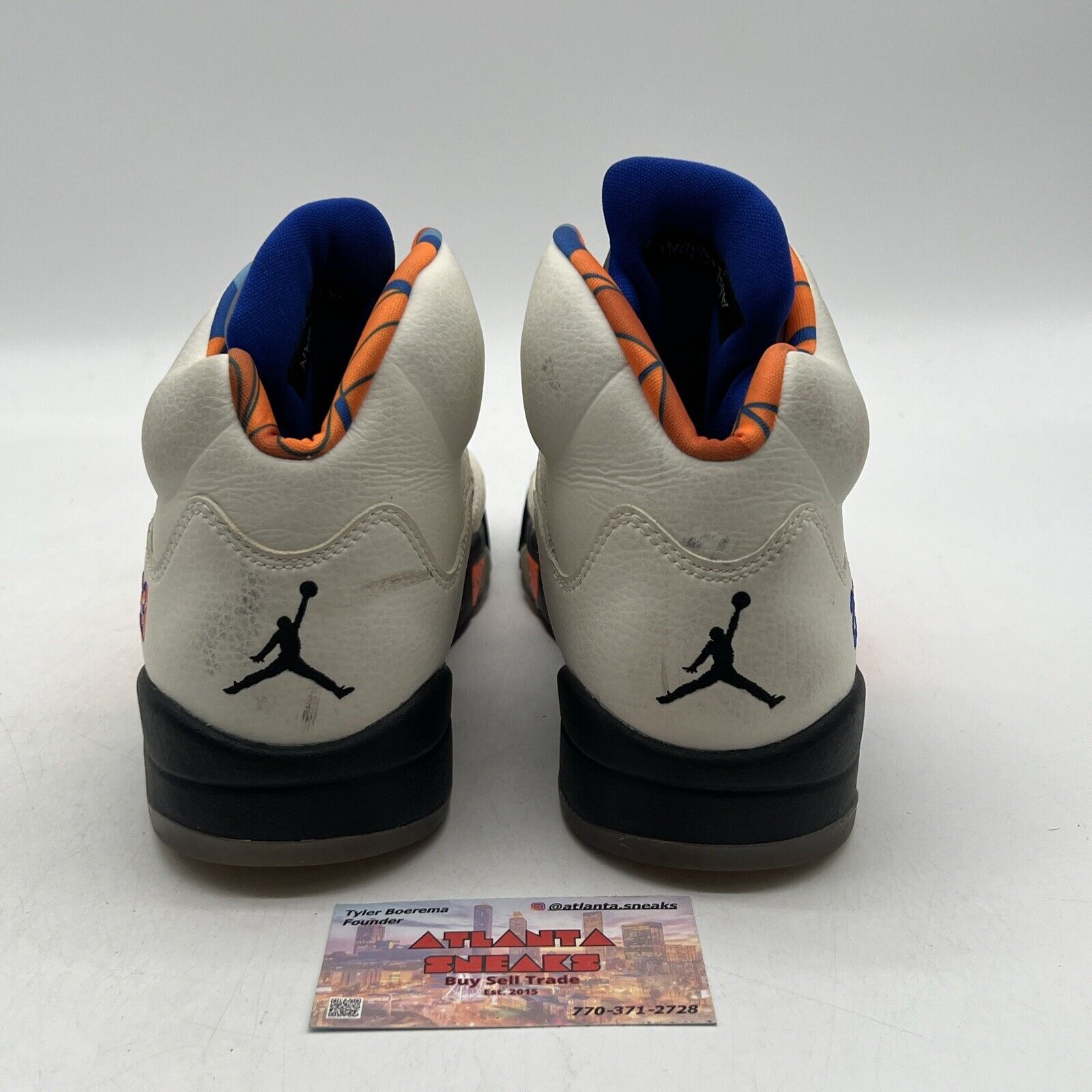 Size 9 - Air Jordan 5 Retro International Flight Blue Black Orange (136027-148)