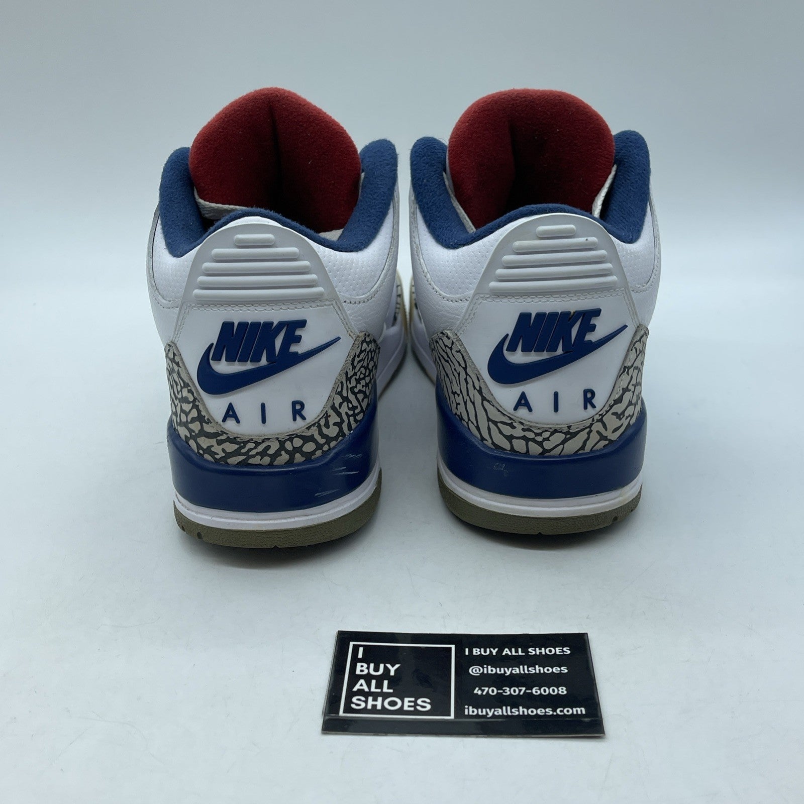 Size 9.5 - Jordan 3 Retro OG Mid True Blue Grey White Suede Leather (854262-106)