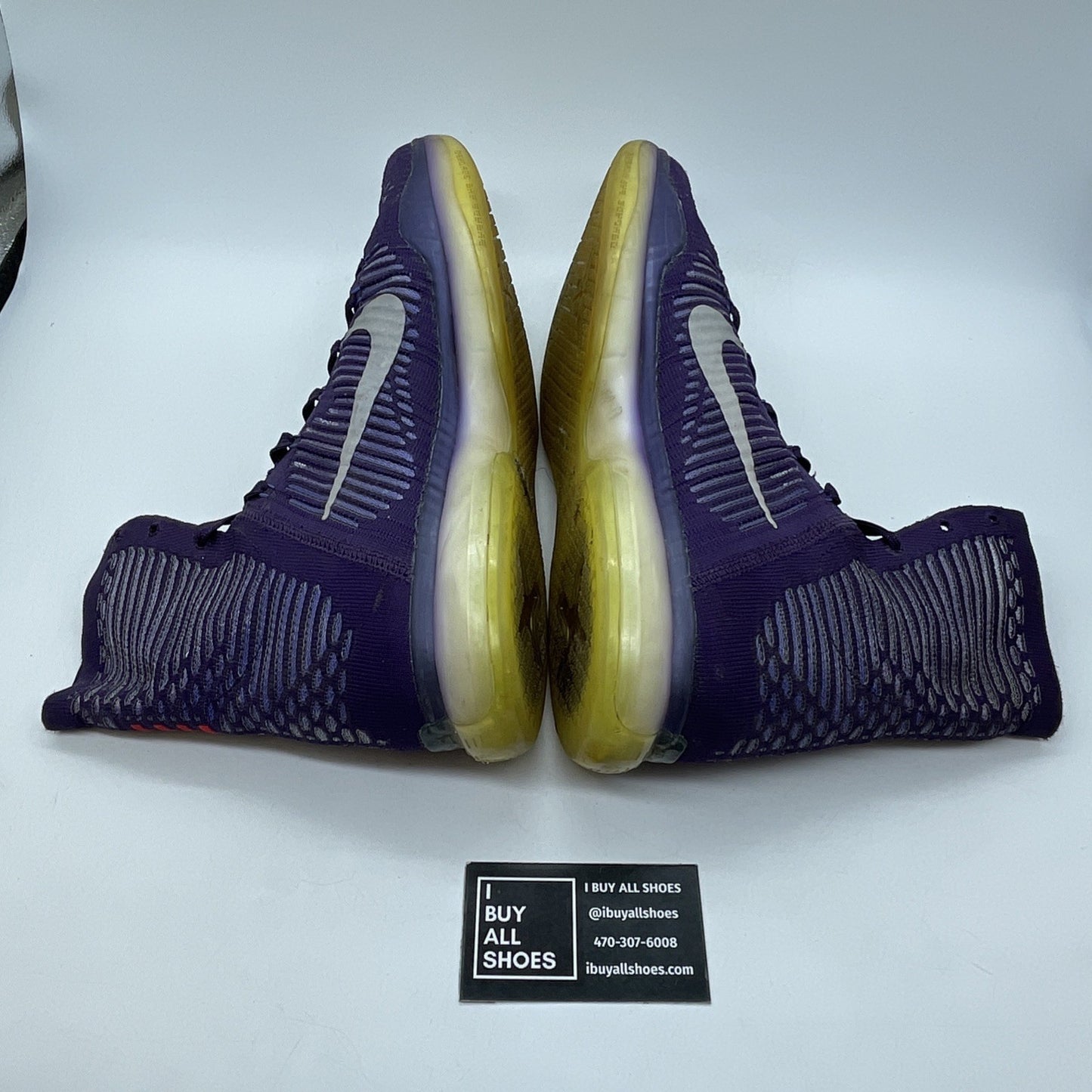 Size 11.5 - Nike Kobe 10 Elite Team Silver Purple Suede (718763-505)