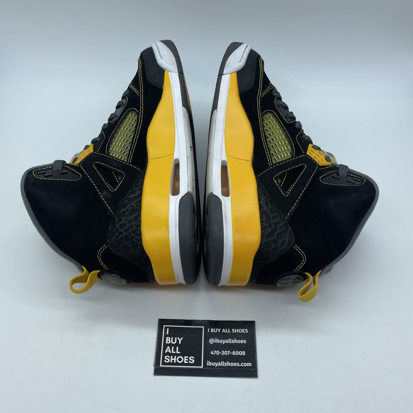Size 9 - Jordan Spizike Black University Gold Yellow Suede (315371-030)