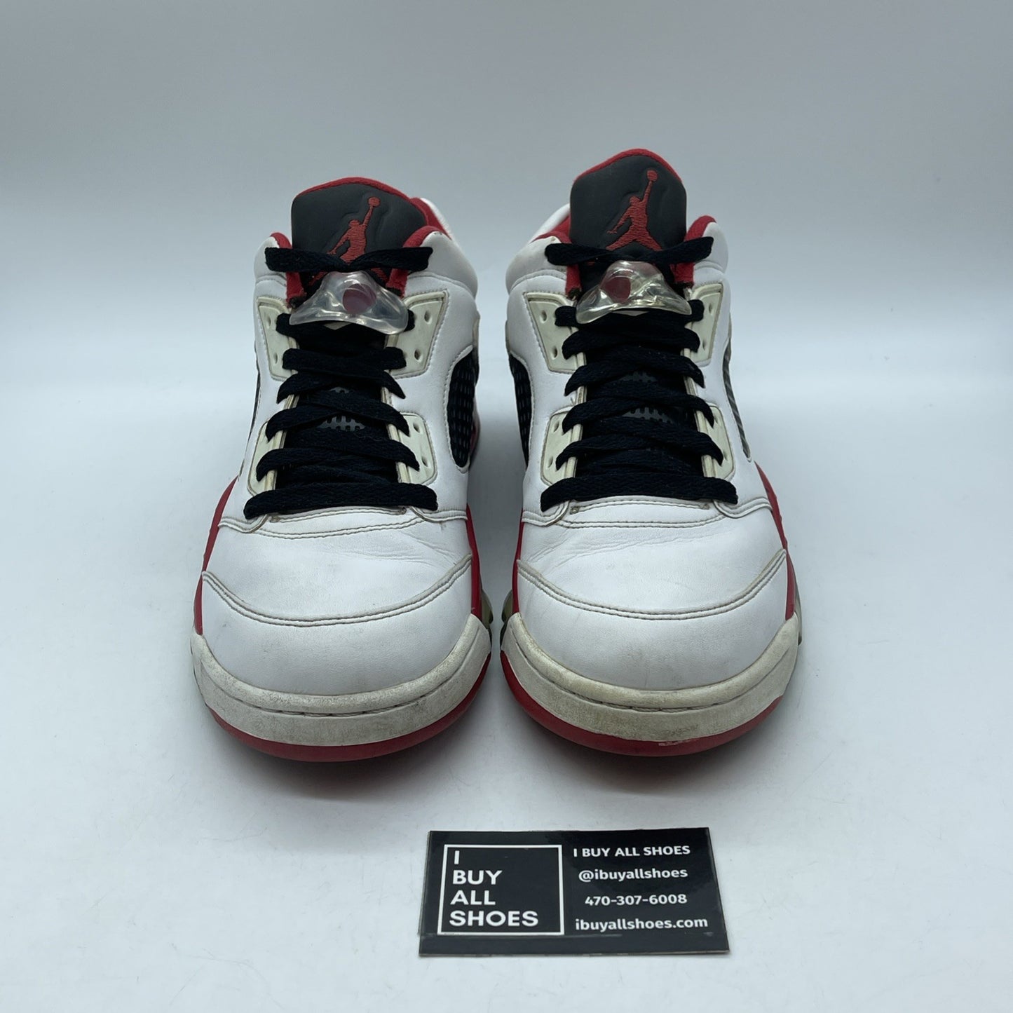 Size 11.5 - Air Jordan 5 Retro 2016 Low Fire Red White Black (819171-101)