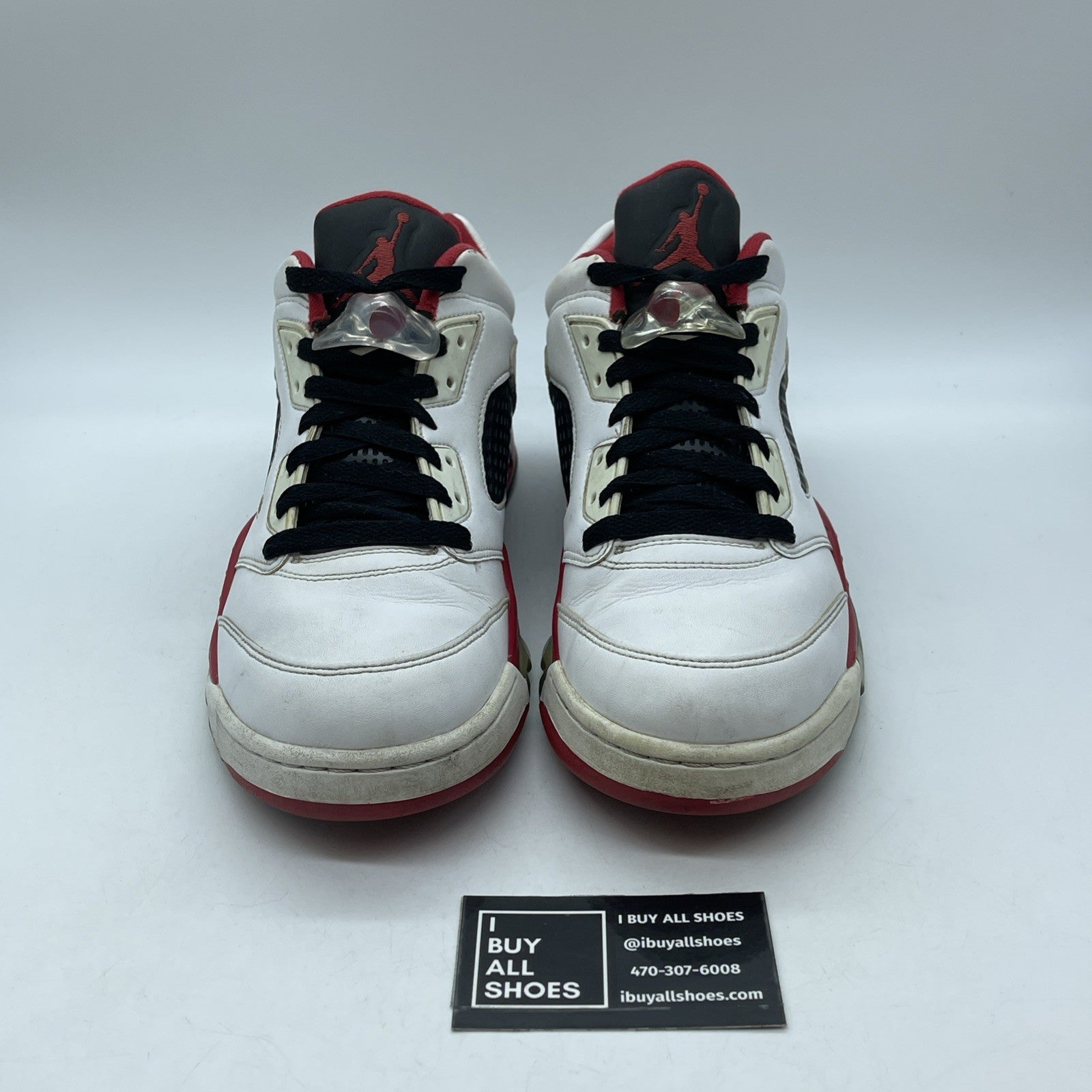 Size 11.5 - Air Jordan 5 Retro 2016 Low Fire Red White Black (819171-101)