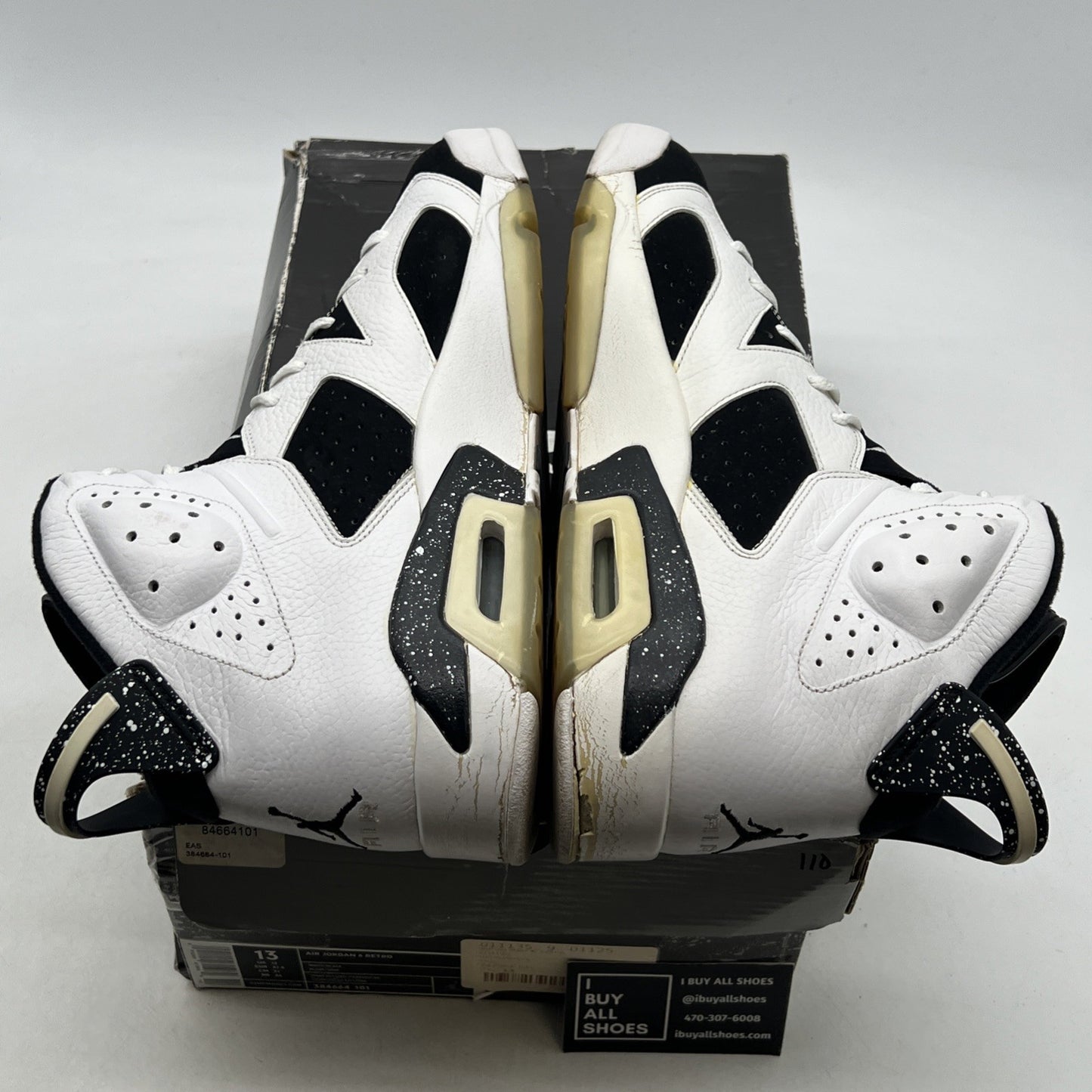 Size 13 - Air Jordan 6 Retro Oreo (384664-101)