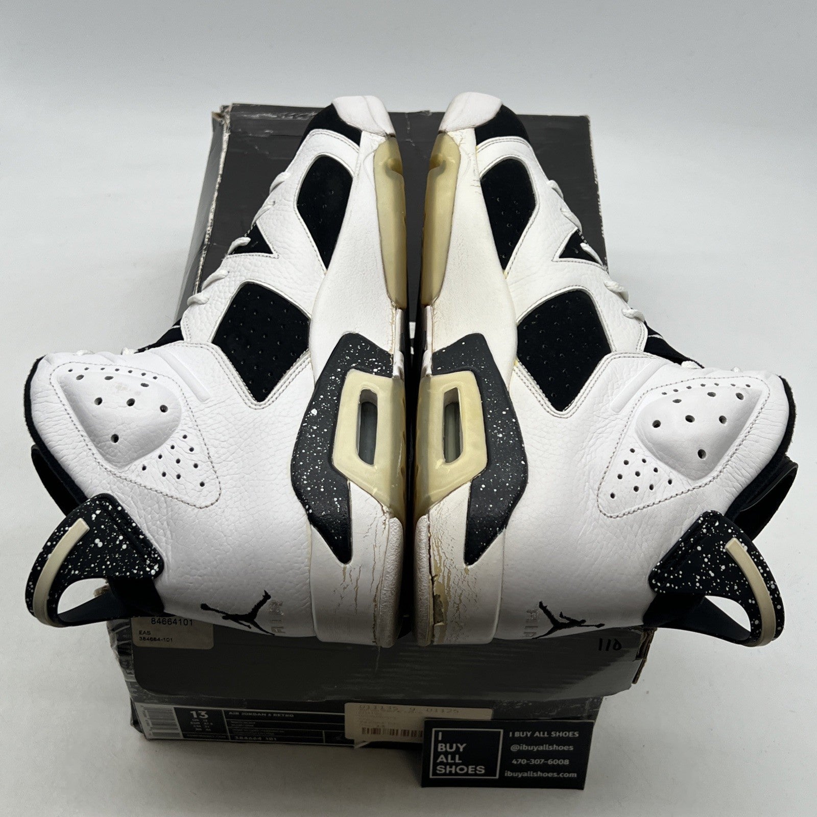 Size 13 - Air Jordan 6 Retro Oreo (384664-101)