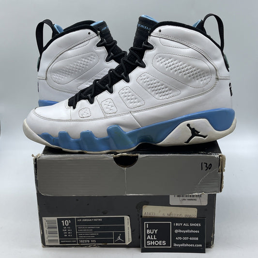 Size 10.5 - Air Jordan 9 Retro 2010 Powder Blue White Leather (302370-103)