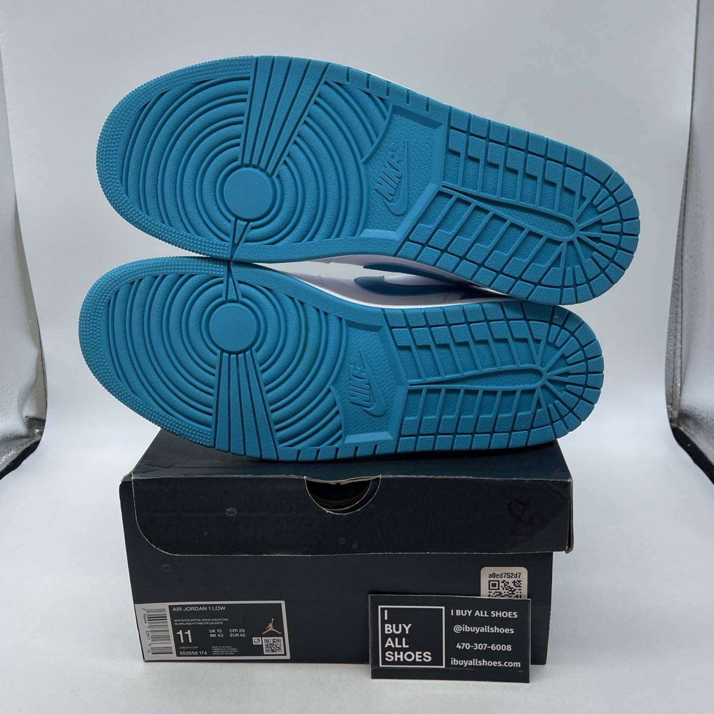 Size 11 - Air Jordan 1 Low Aquatone (553558-174)
