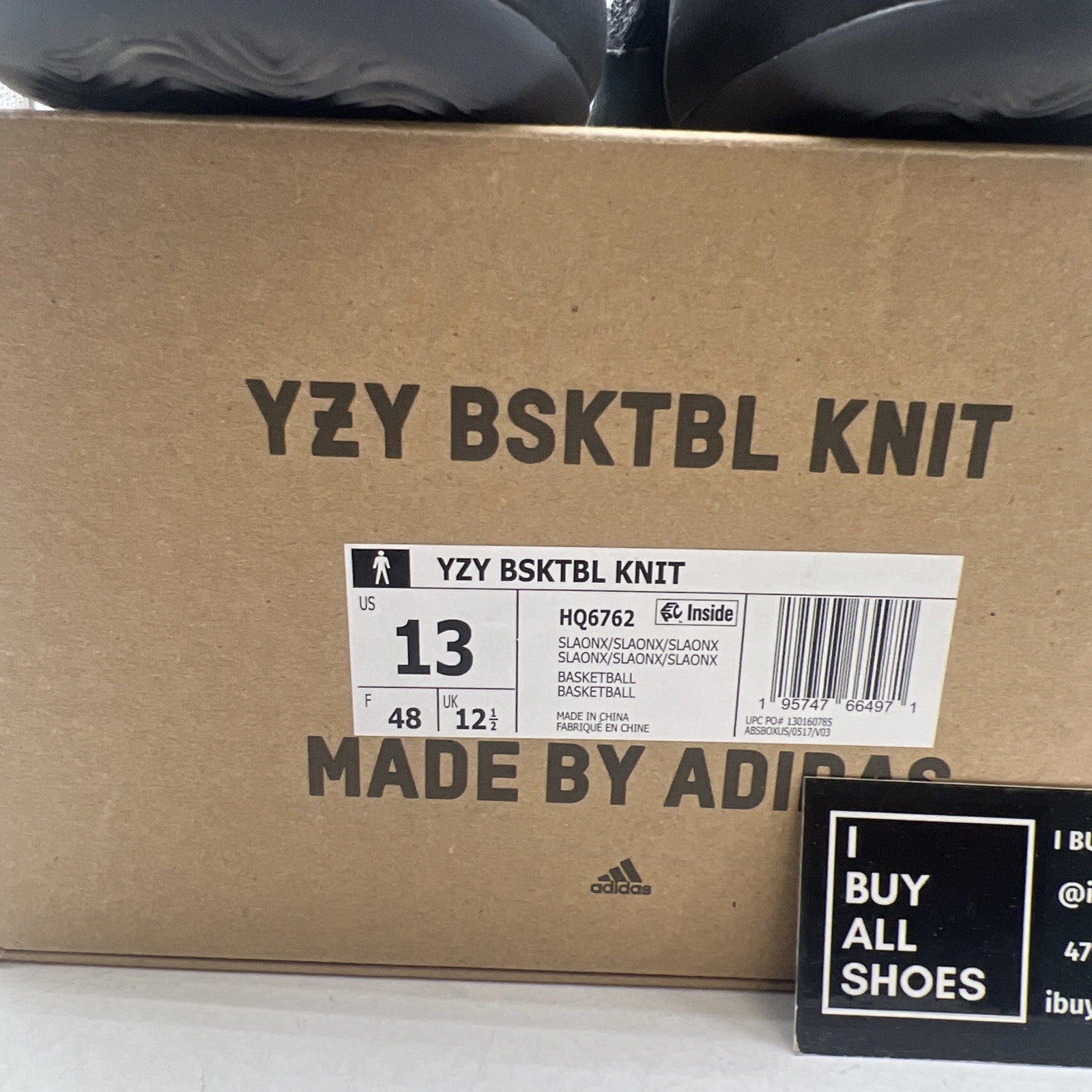 Size 13 - adidas Yeezy Basketball Knit Onyx (HQ6762)
