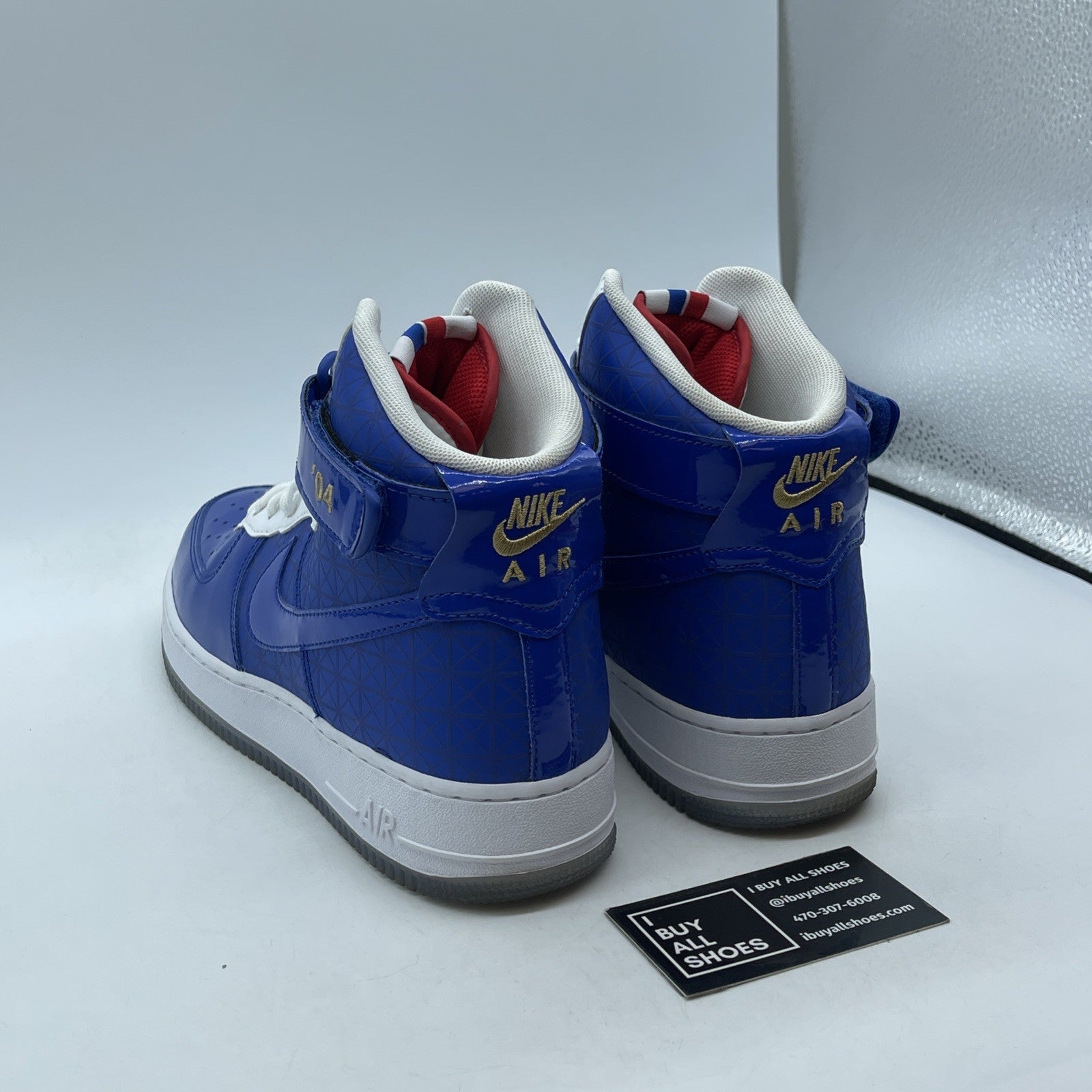 Size 9.5 - Nike Air Force 1 High 2004 NBA Finals Blue Leather (CI9880-400)