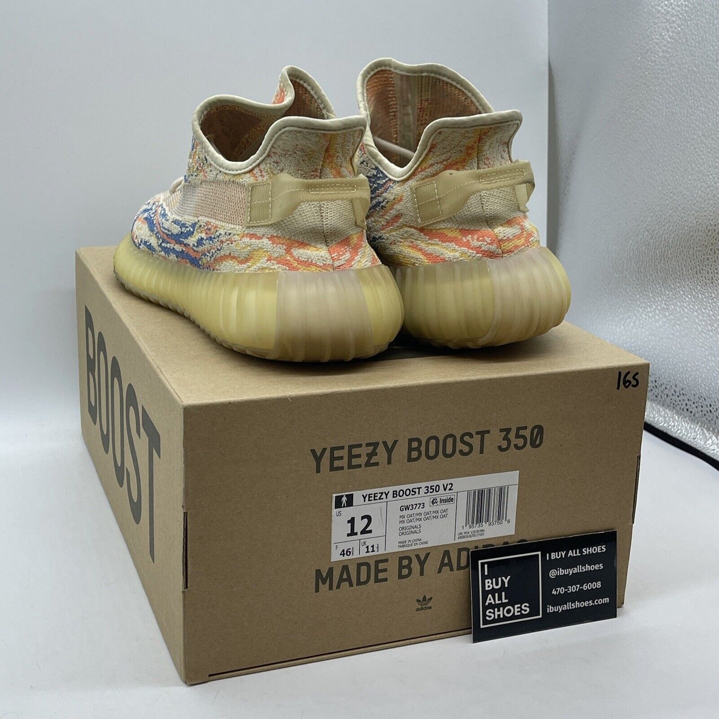Size 12 - adidas Yeezy Boost 350 V2 Low MX Oat Orange Blue Suede (GW3773)