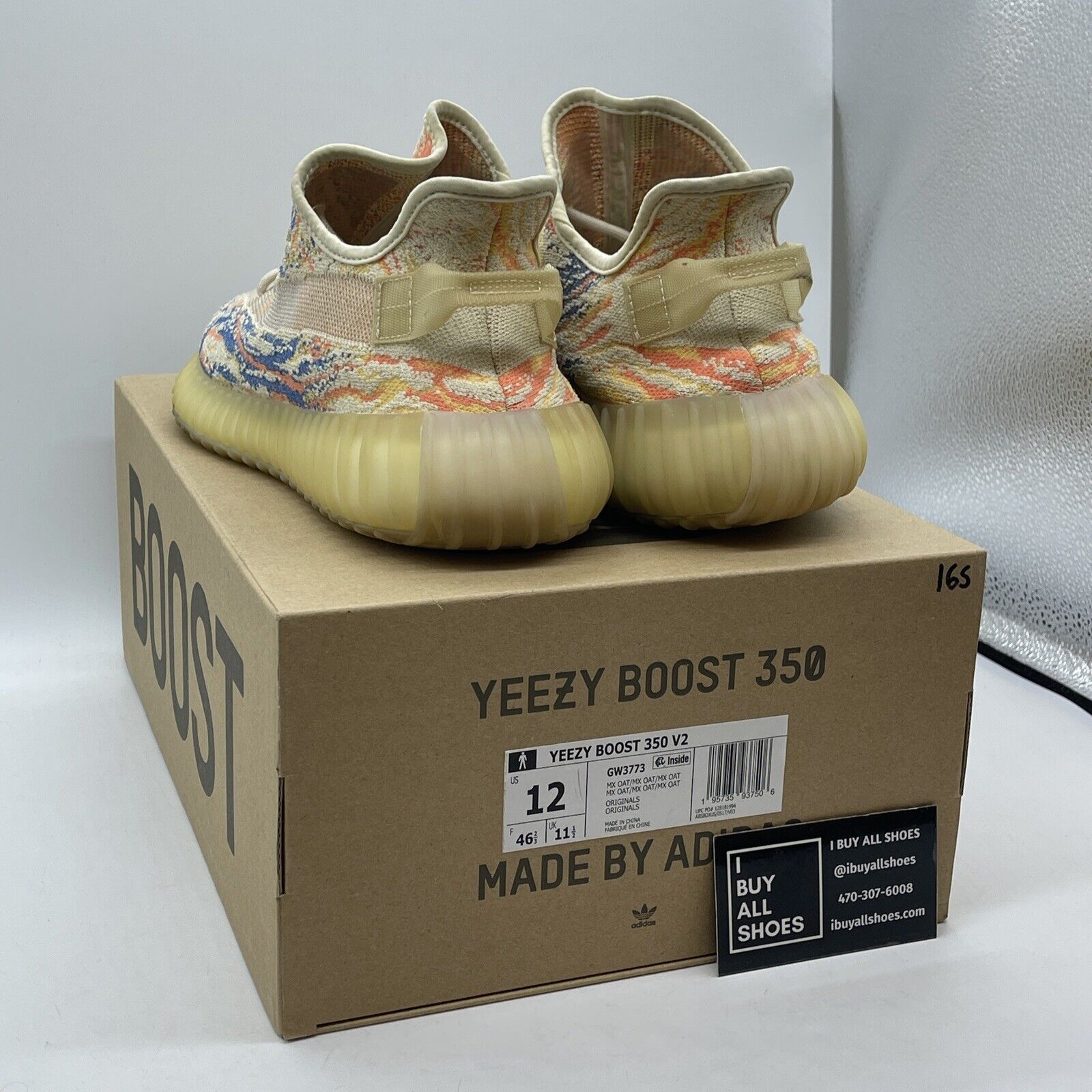 Size 12 - adidas Yeezy Boost 350 V2 Low MX Oat Orange Blue Suede (GW3773)
