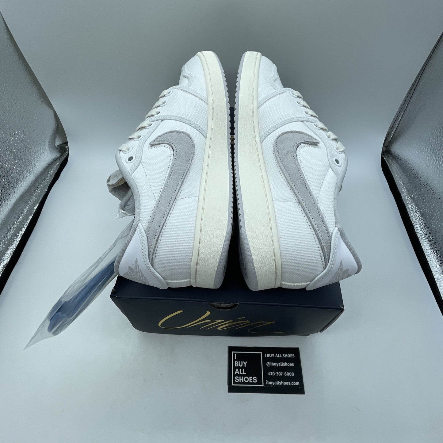 Size 10 - Air Jordan 1 KO x Union LA Low White Neutral Grey (DO8912-101)