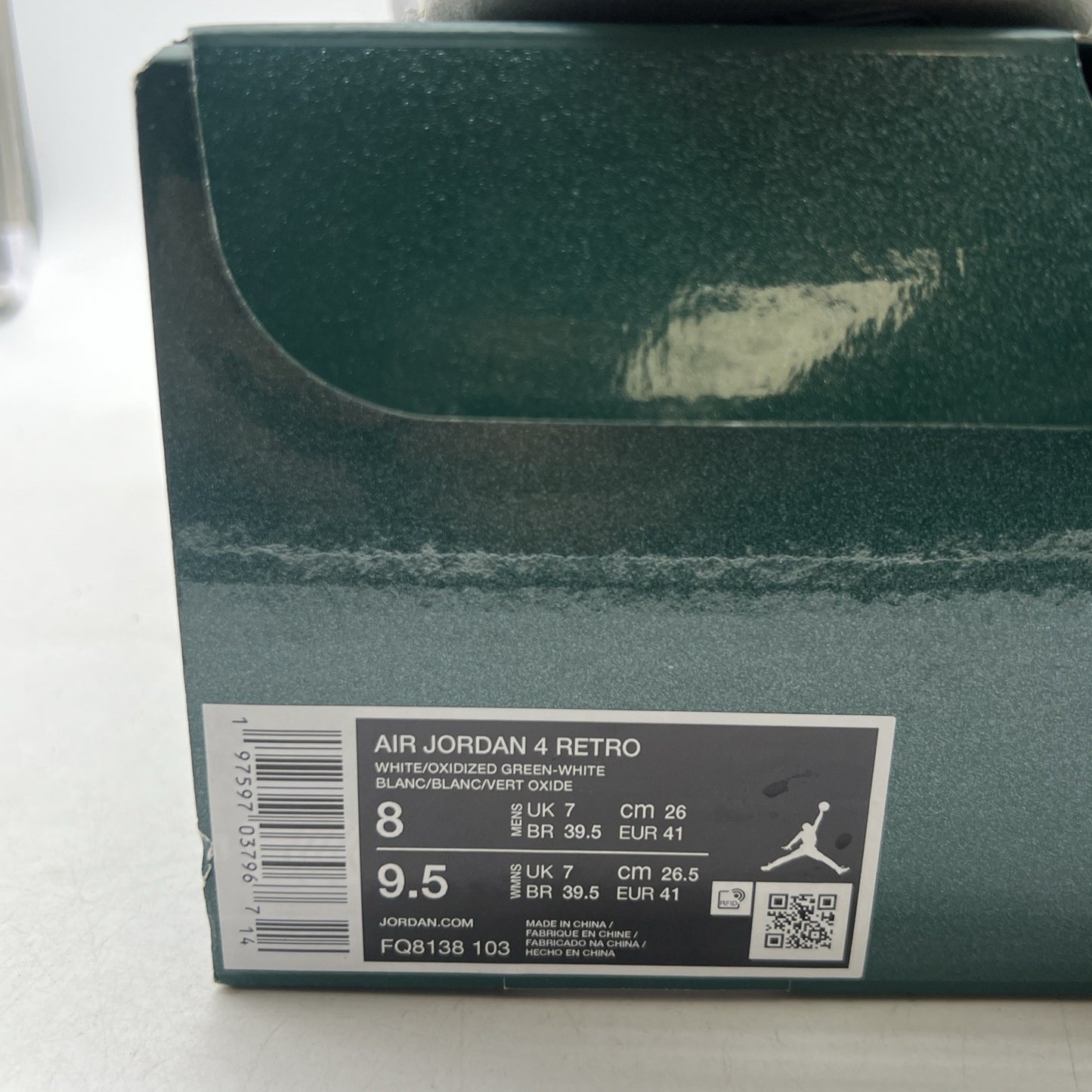 Size 8 - Air Jordan 4 Retro Oxidized Green (FQ8138-103)