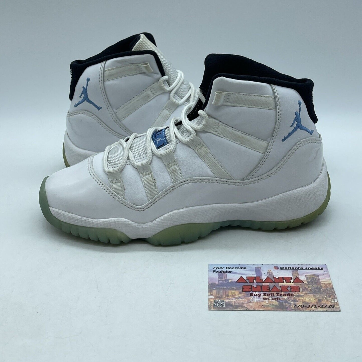 Size 4Y - Nike Air Jordan 11 Retro Legend Blue GS White Leather (378038-117)