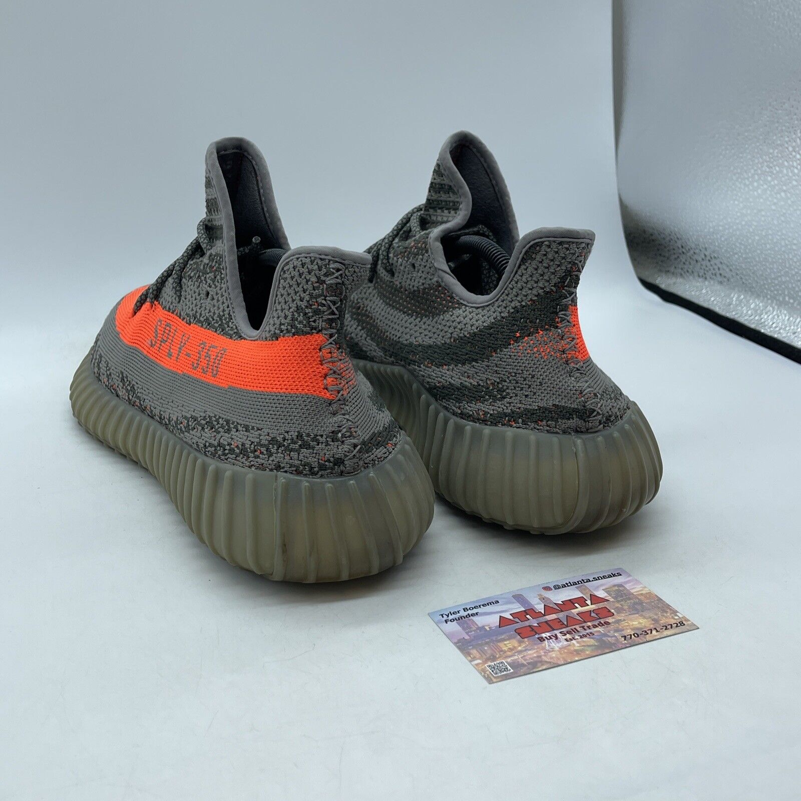 Size 11.5 - adidas Yeezy Boost 350 V2 Beluga Grey Green Orange Suede  (BB1826)