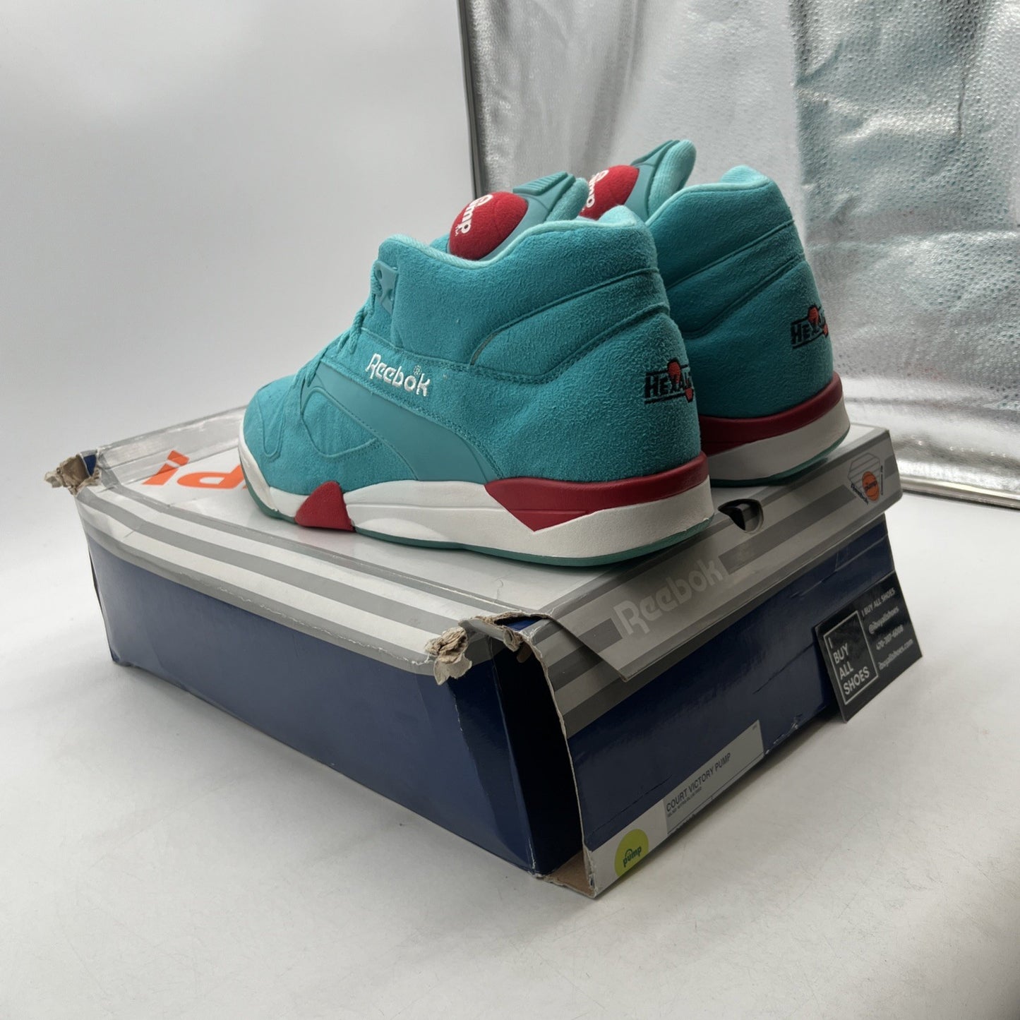 Size 10 - Reebok Court Victory Pump Blue Haze (6-342412)