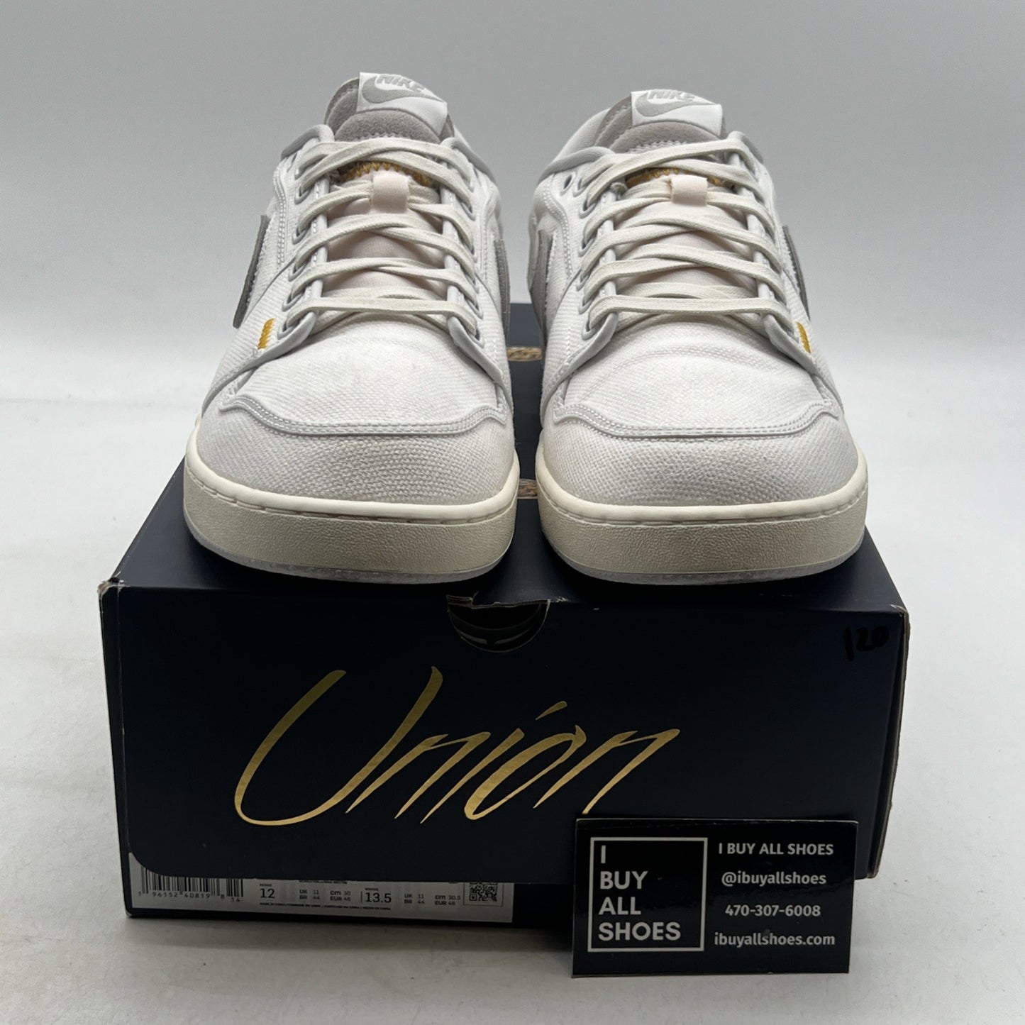 Size 12 - Jordan 1 KO x Union LA Low White Neutral Grey (DO8912-101)
