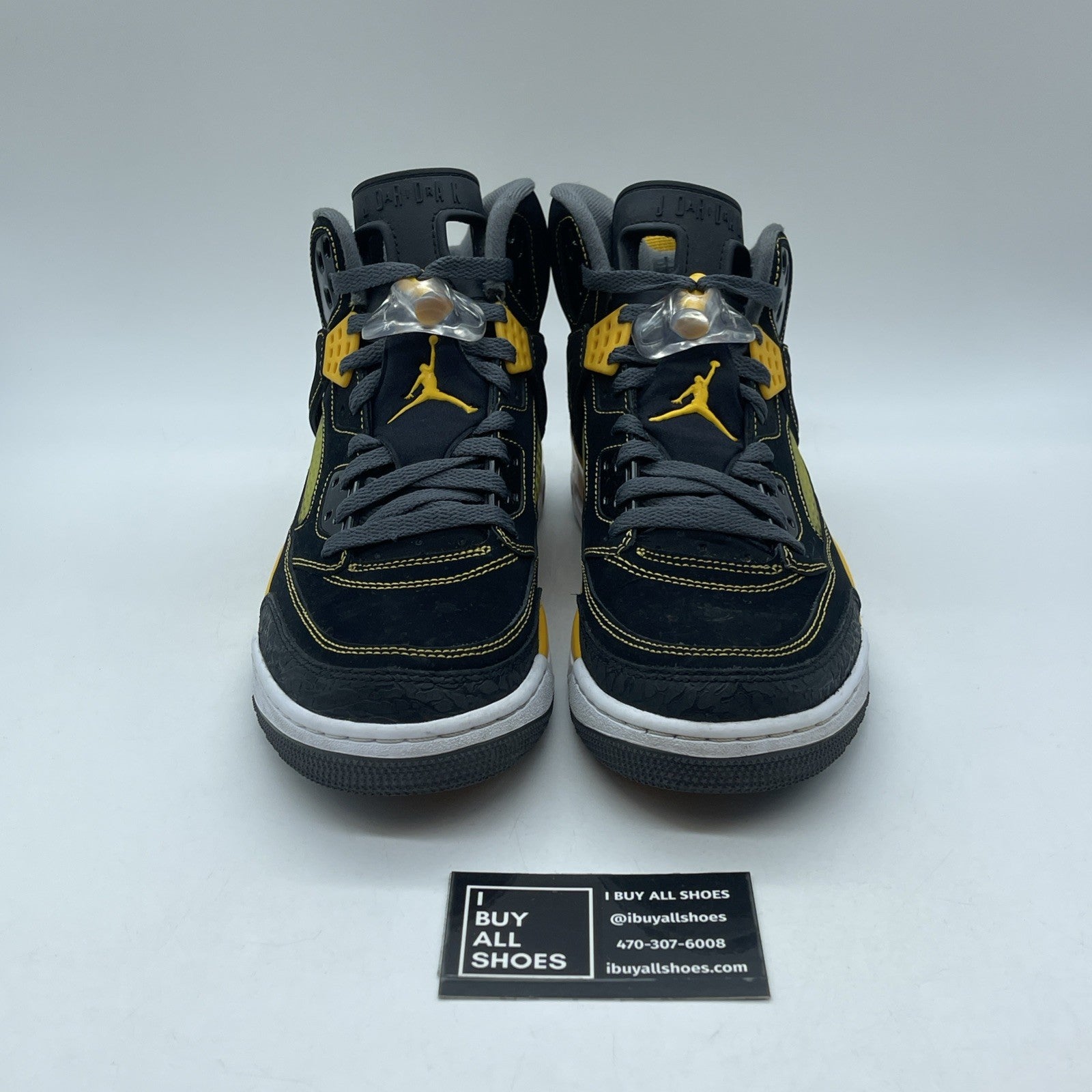 Size 9 - Jordan Spizike Black University Gold Yellow Suede (315371-030)