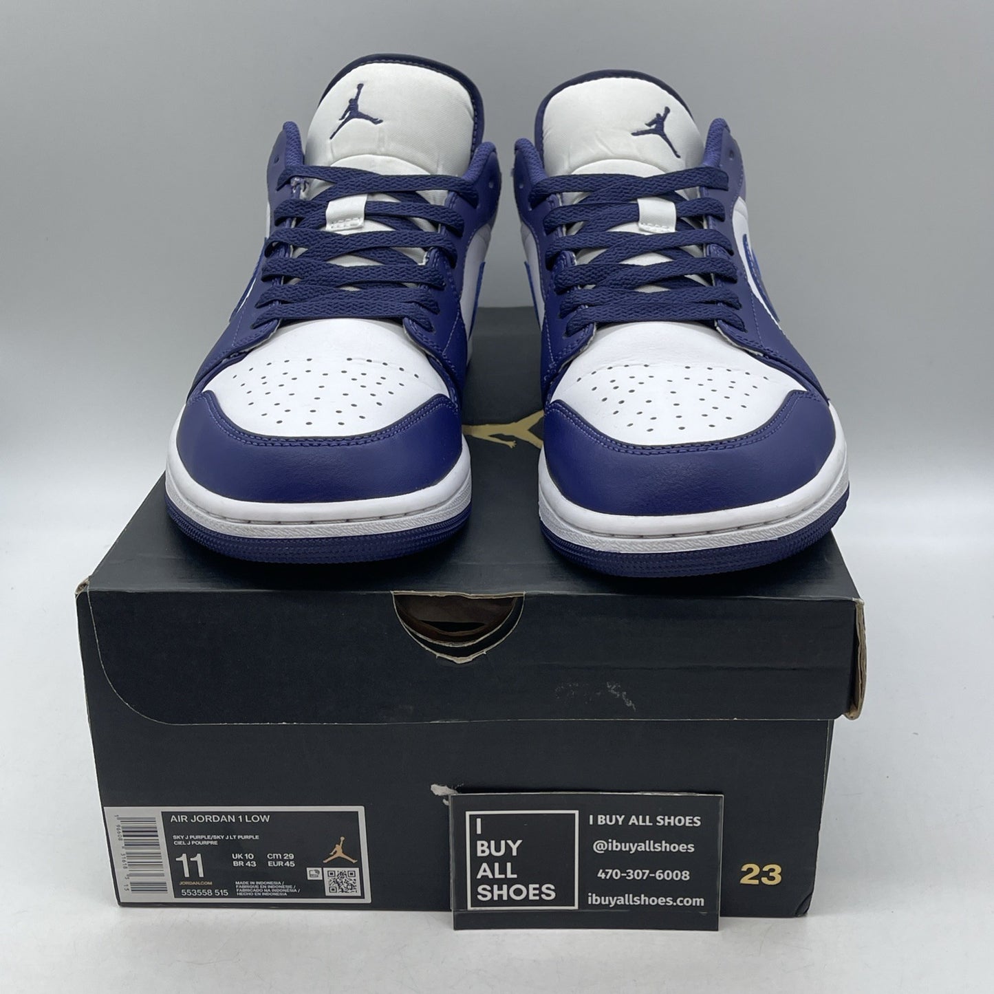 Size 11 - Air Jordan 1 Low Sky J Purple (553558-515)