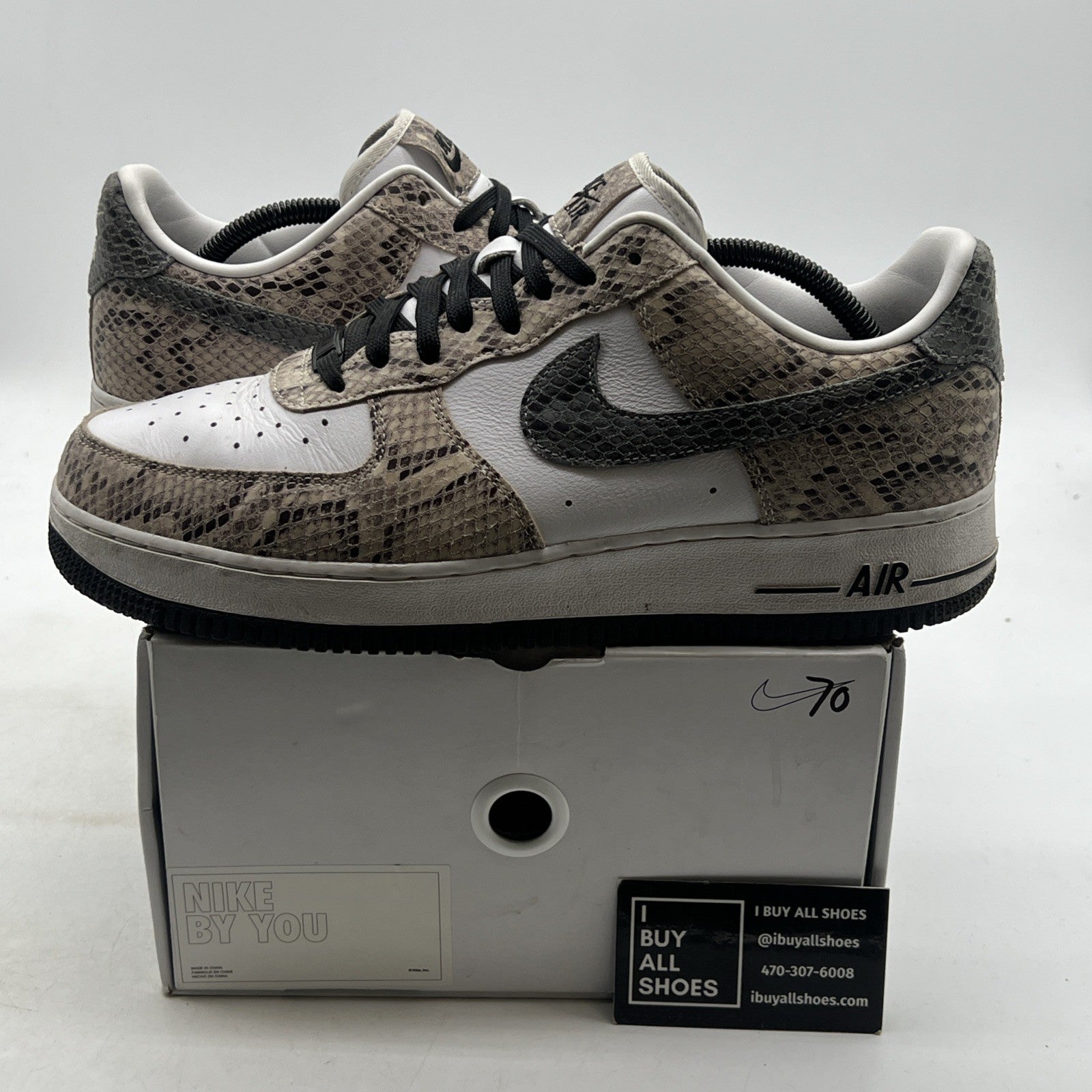 Size 11 - Nike Mens ID Air Force 1 (CT3761-991) Snakeskin