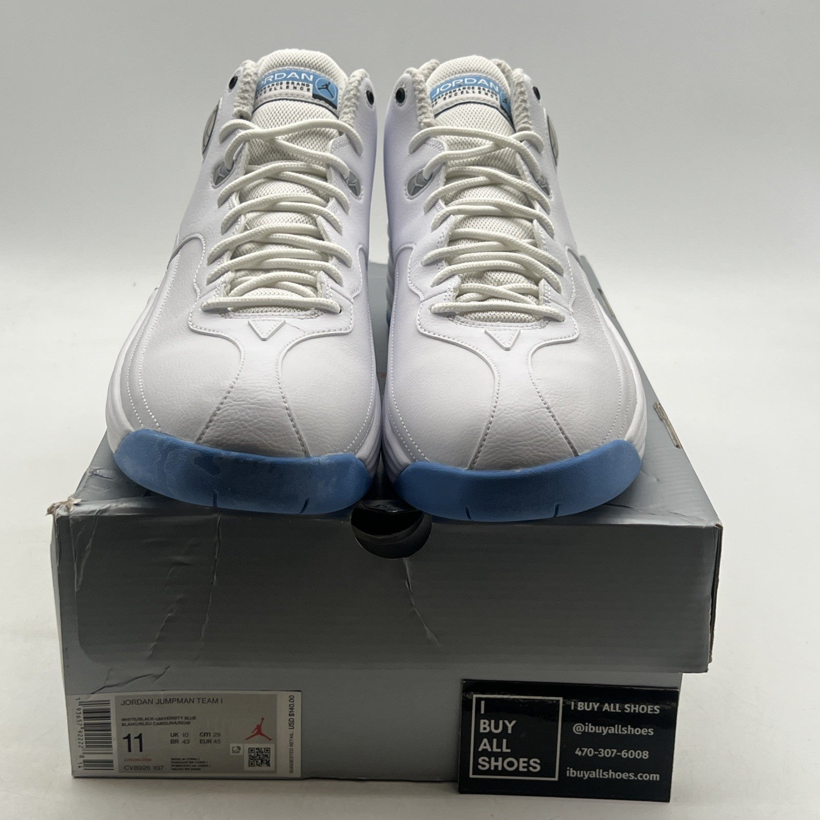 Size 11 - Jordan Jumpman Team 1 White University Blue (CV8926-107)