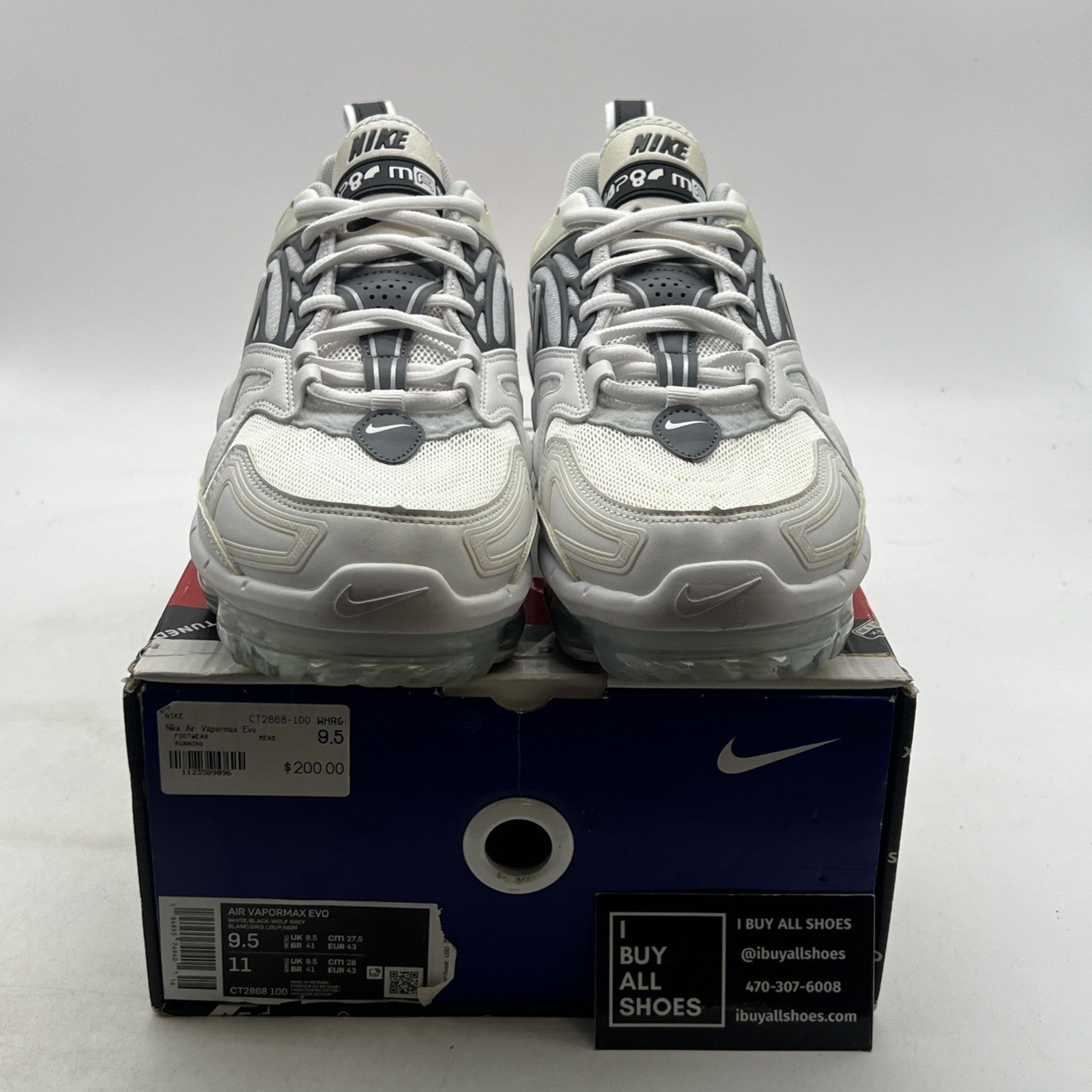 Size 9.5 - Nike Air VaporMax EVO White Black (CT2868-100)