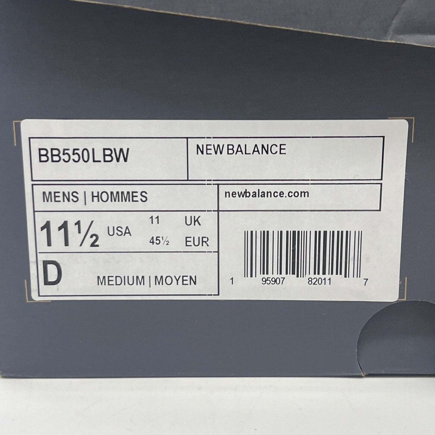 Size 11.5 - New Balance 550 Panda Brand New Og All Black White Grey Leather DS