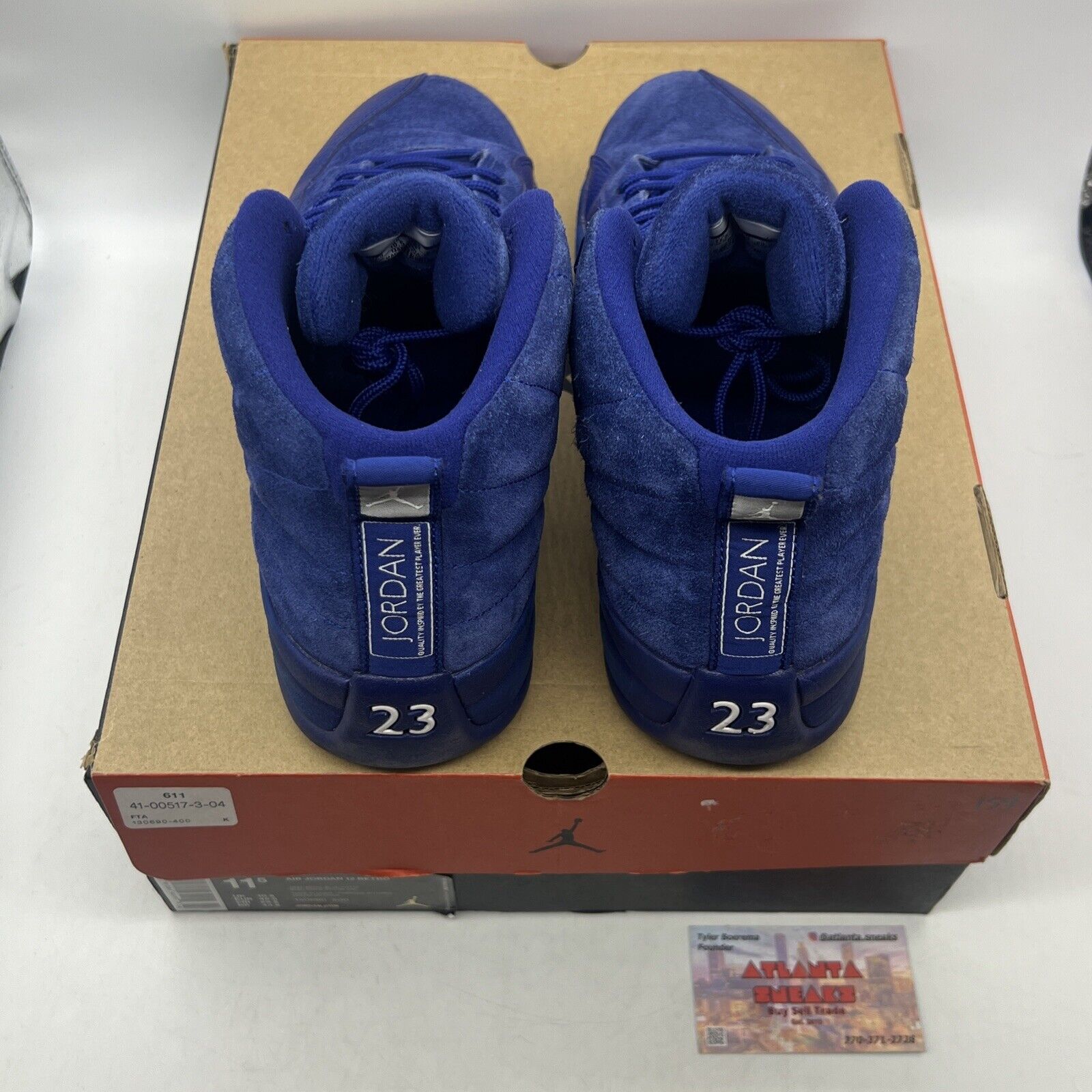 Size 11.5 - Air Jordan 12 Retro Deep Royal Suede Leather (130690-400)