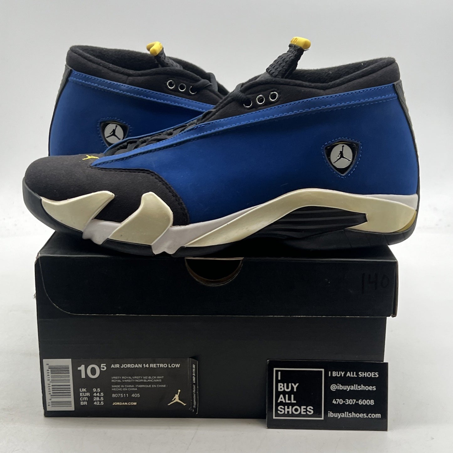 Size 10.5 - Air Jordan 14 Retro 2015 Low Laney (807511-405)