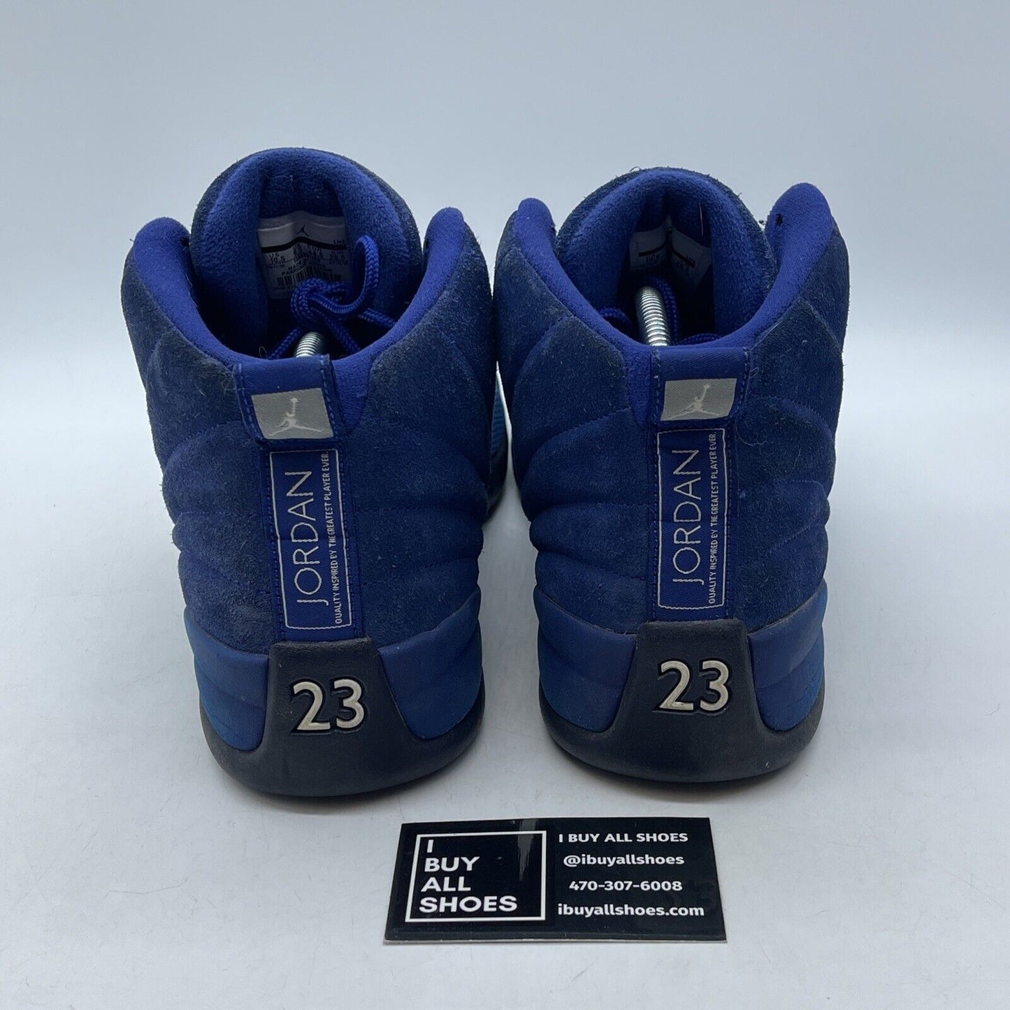 Size 10.5 - Air Jordan 12 Retro Deep Royal Blue Black White Suede (130690-400)