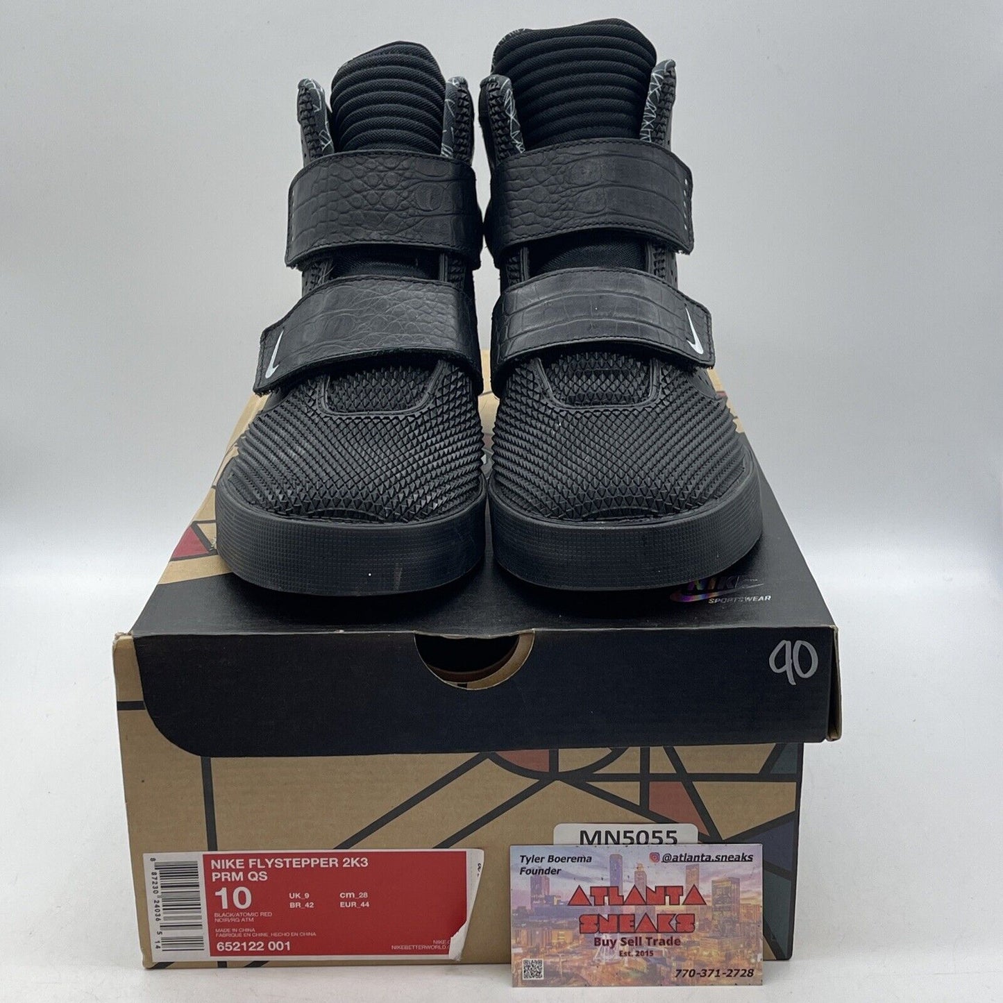 Size 10 - Nike Flystepper 2K3 PRM QS Black White Leather (652122-001)