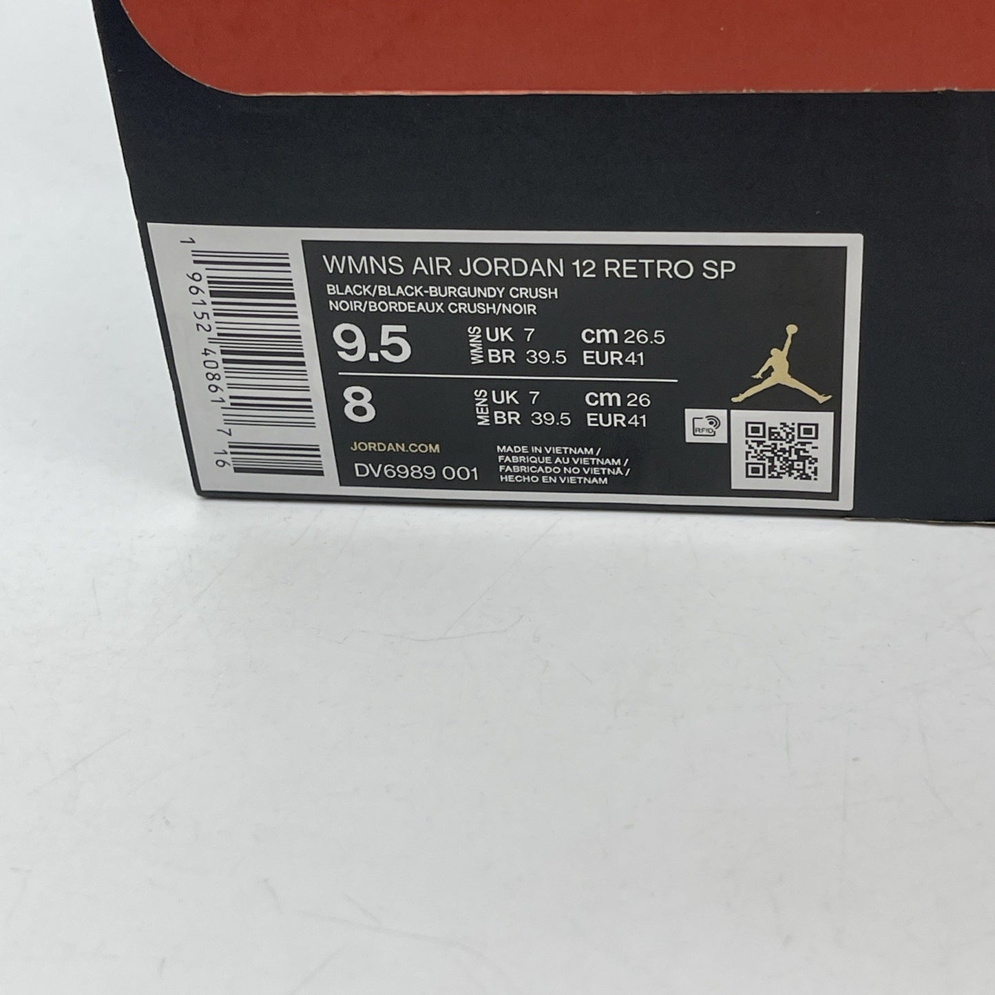 Size 9.5W - Jordan 12 Retro SP x A Ma Maniere Mid Black Suede (DV6989-001)