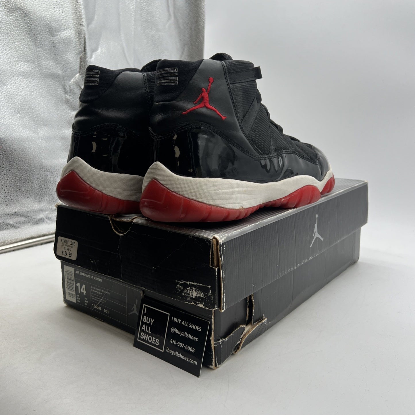 Size 14 - Air Jordan 11 Retro 2001 Bred (136046-061)