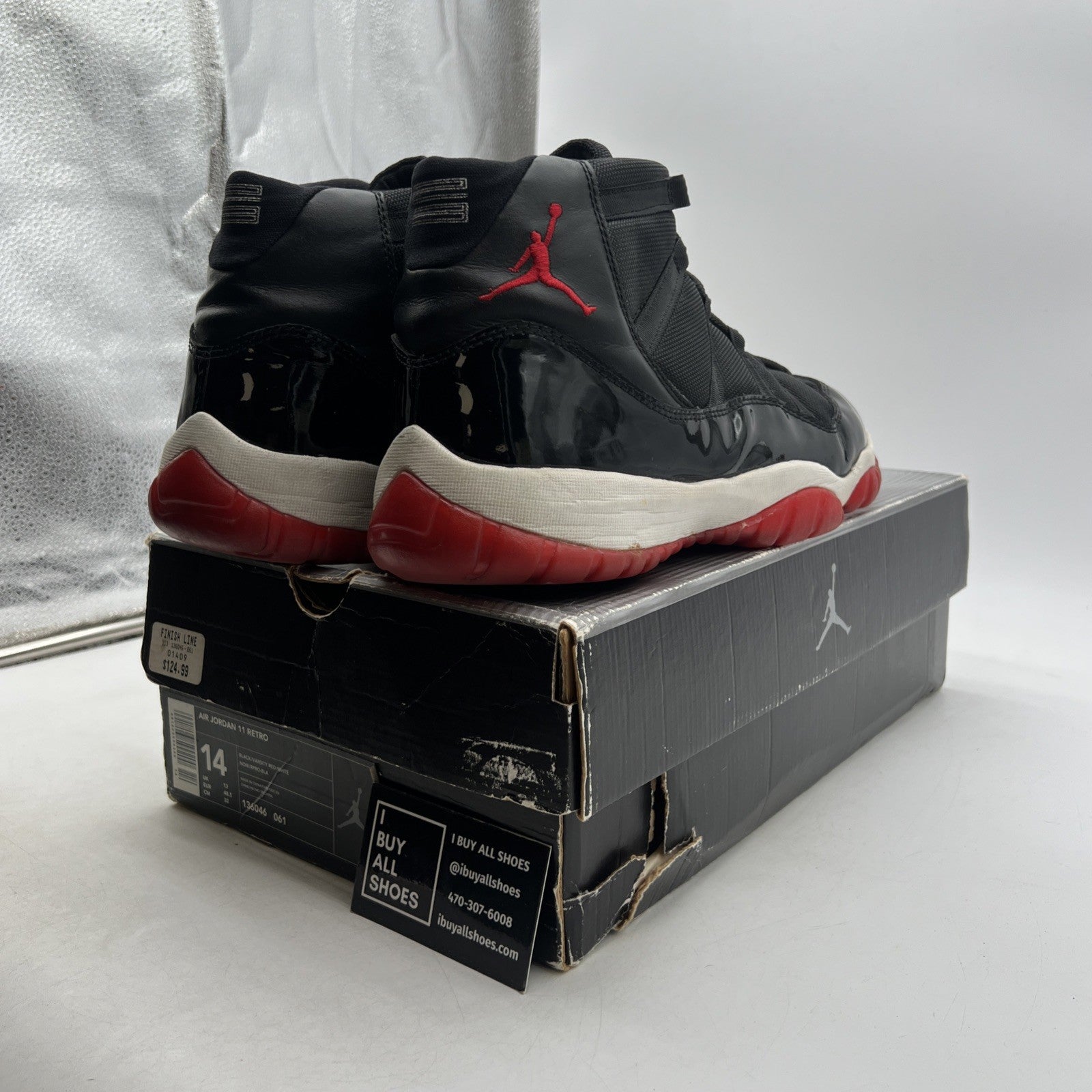Size 14 - Air Jordan 11 Retro 2001 Bred (136046-061)