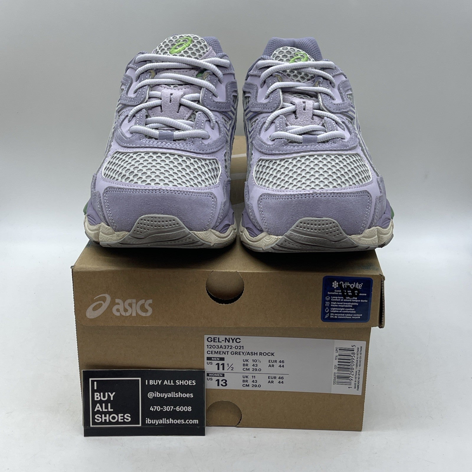 Size 11.5 - Asics Gel NYC Cement Grey Ash Rock (1203A372-021)