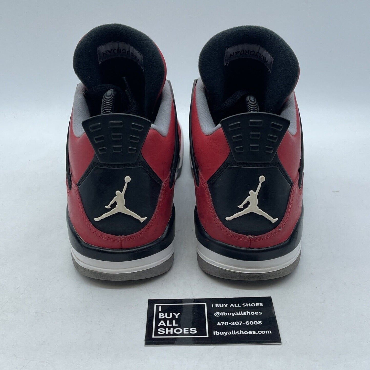 Size 8.5 - Jordan 4 Retro Toro Bravo 2013 Red Black White Leather (308497-603)