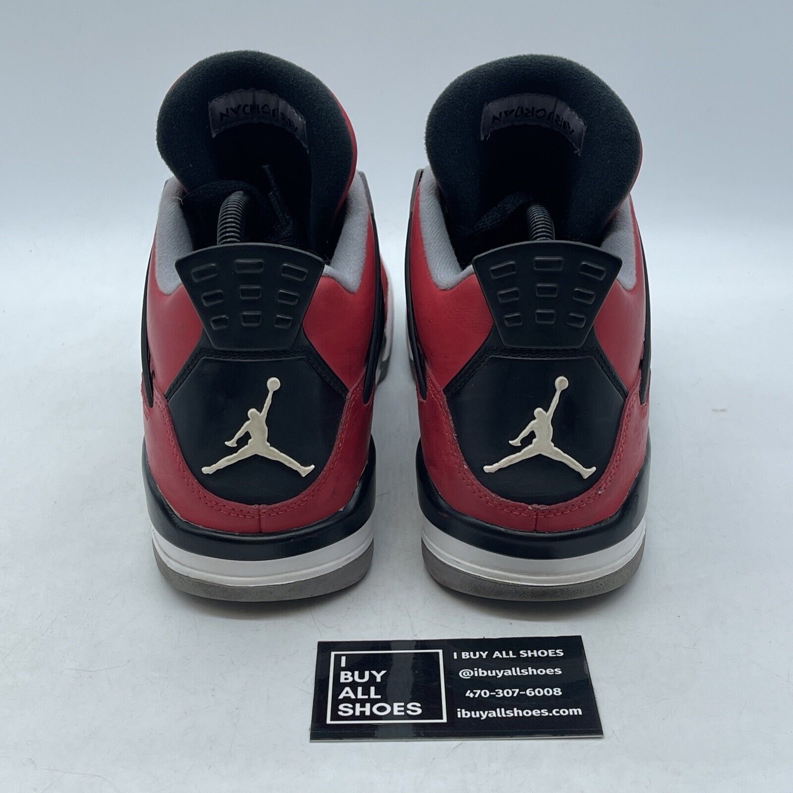 Size 8.5 - Jordan 4 Retro Toro Bravo 2013 Red Black White Leather (308497-603)