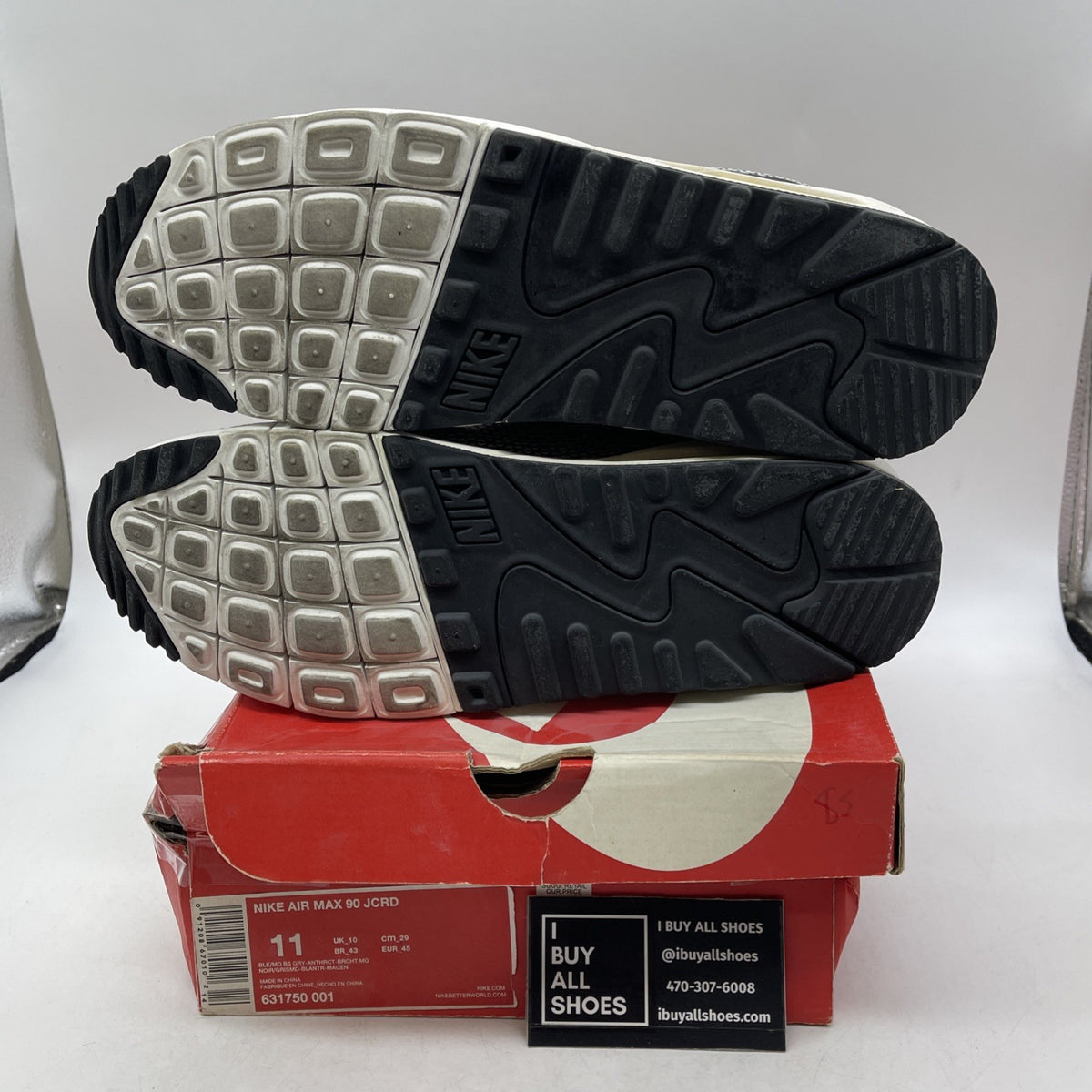 Size 11 - Nike Air Max 90 Jacquard Black (631750-001)