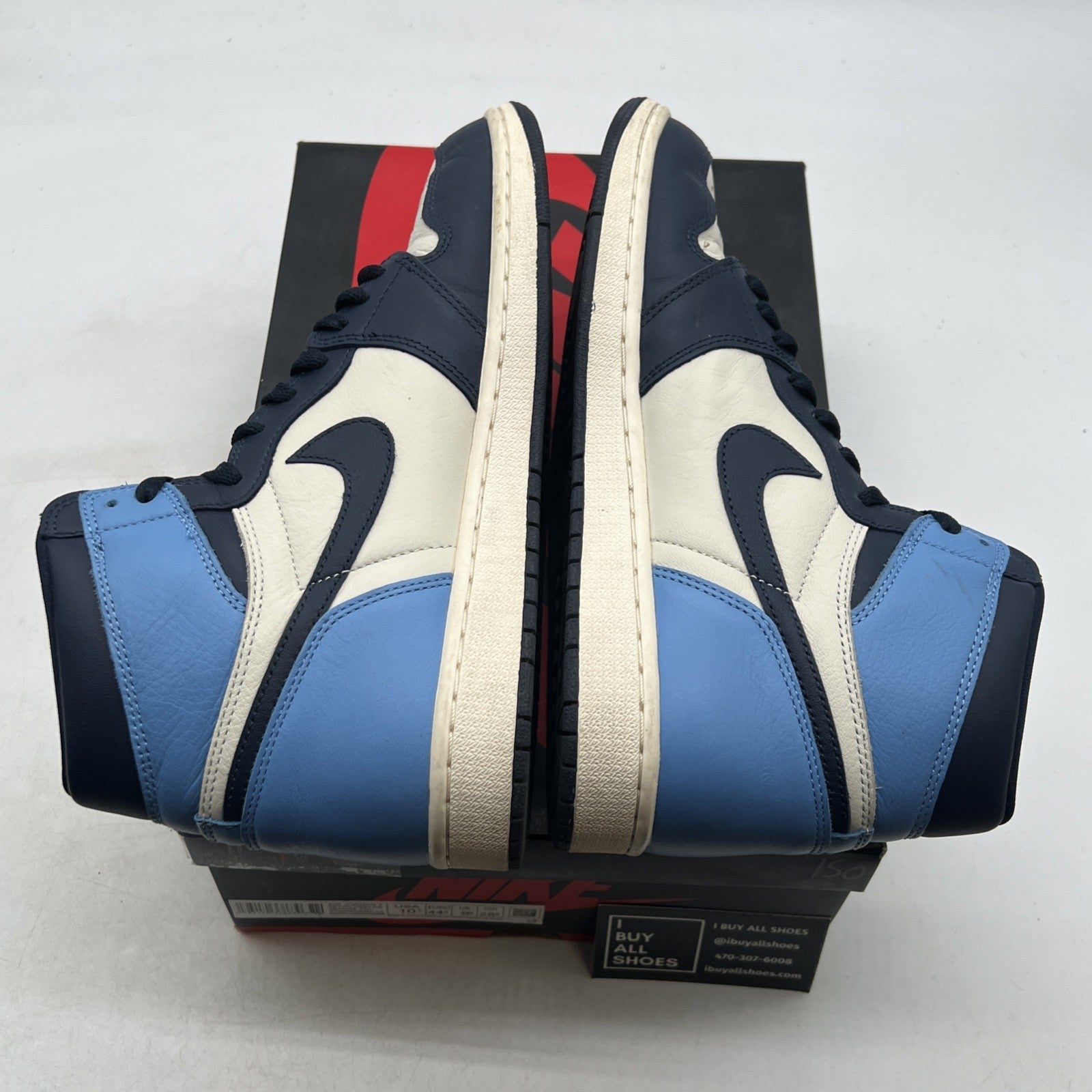 Size 10.5 - Air Jordan 1 Retro OG High Obsidian UNC 2019 (555088-140)