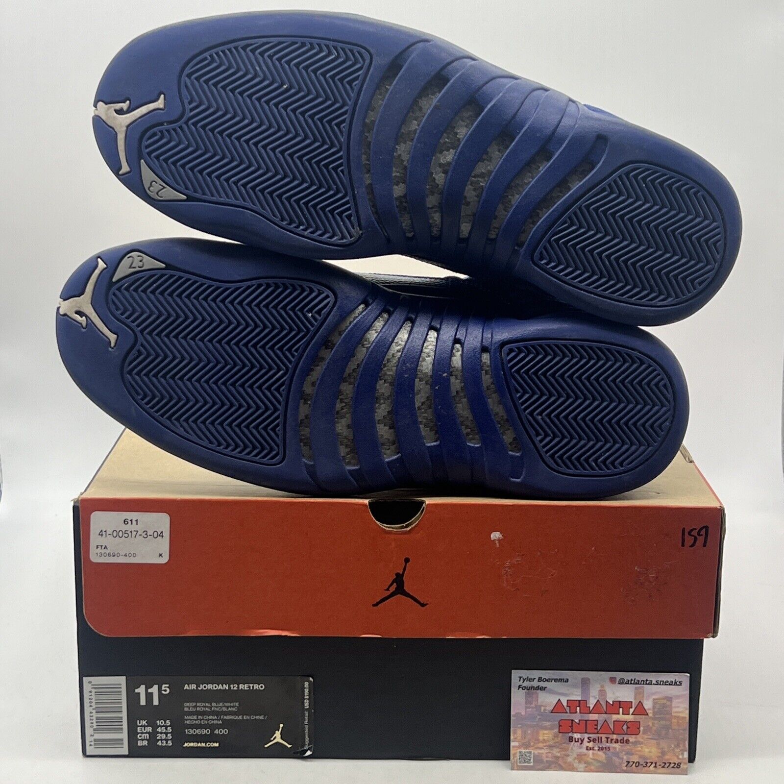 Size 11.5 - Air Jordan 12 Retro Deep Royal Suede Leather (130690-400)