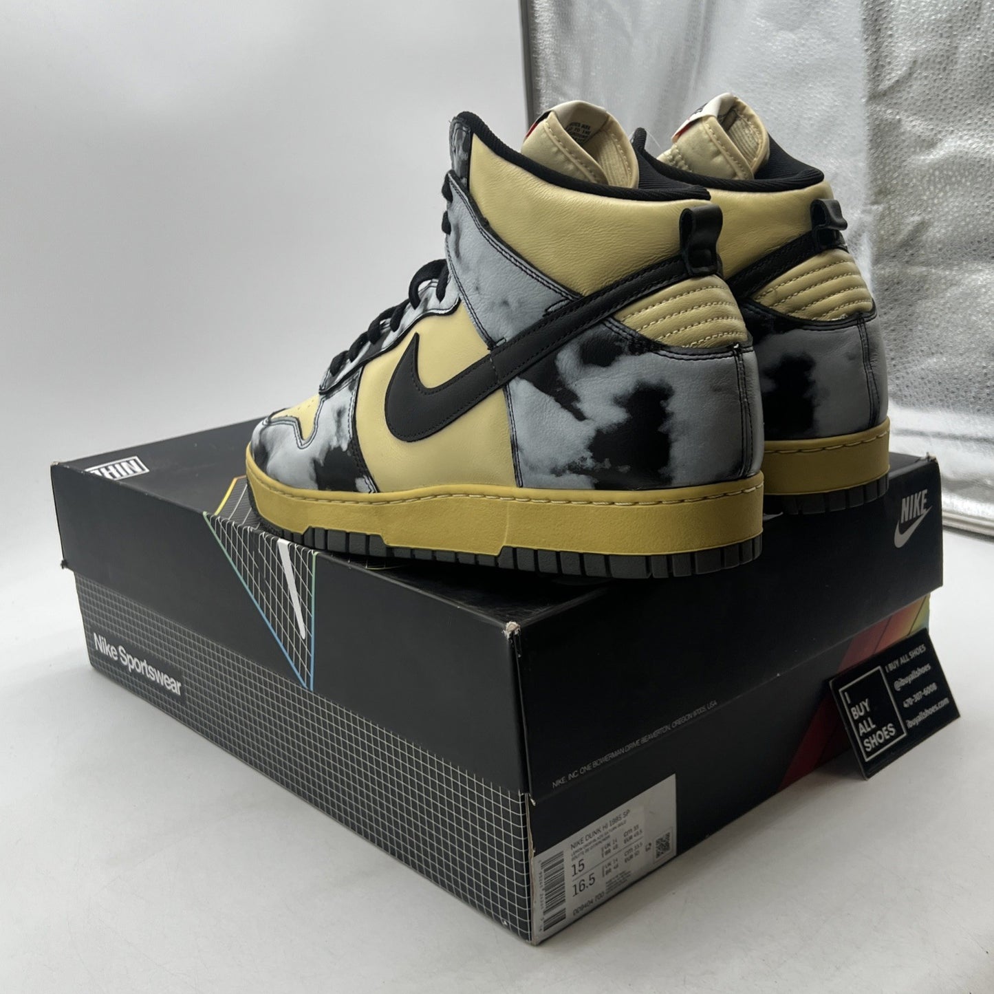 Size 15 - Nike Dunk 1985 High Black Acid Wash (DD9404-700)