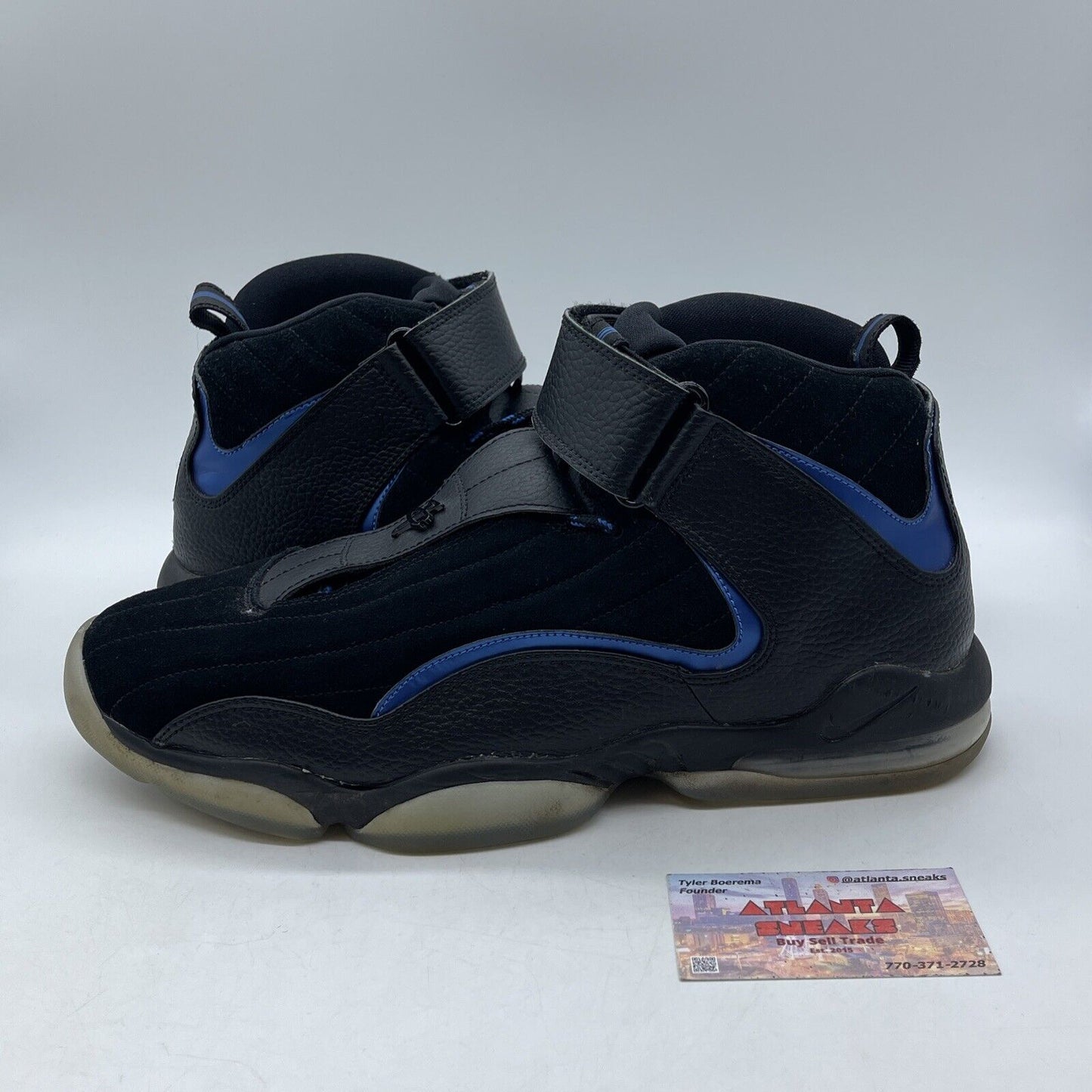 Size 13 - Nike Air Penny 4 OG Black Suede Leather Blue (864018-001)