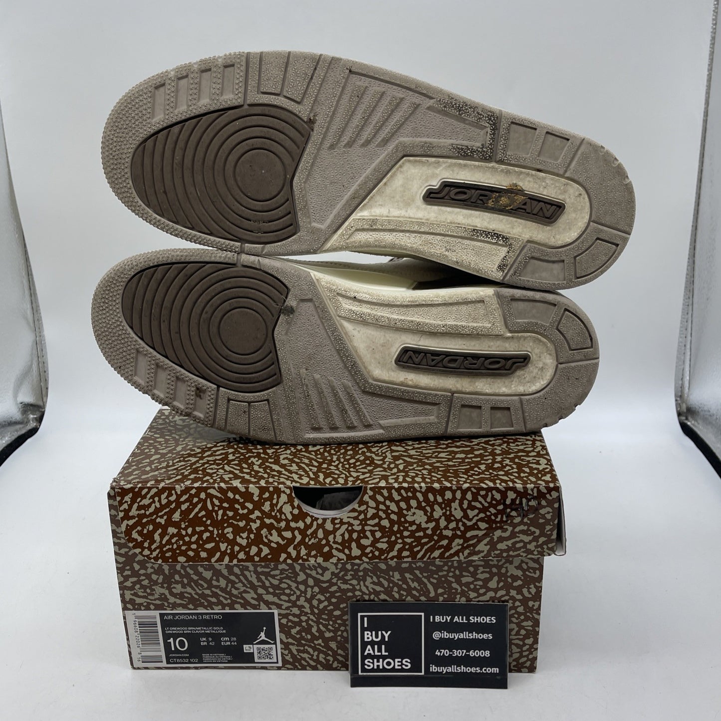 Size 10 - Jordan 3 Retro Low Palomino Brown Suede (CT9542-102)