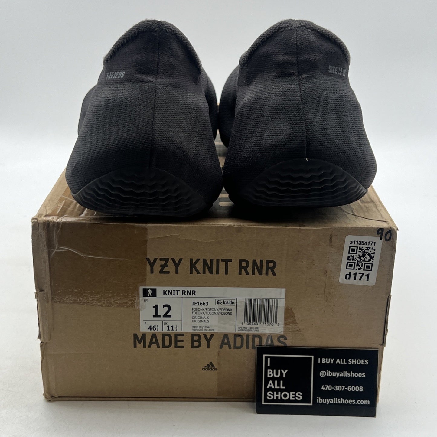 Size 12 - adidas Yeezy Knit Runner Fade Onyx (IE1663)