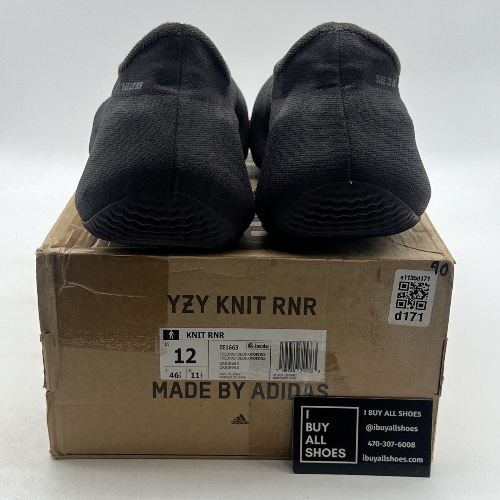 Size 12 - adidas Yeezy Knit Runner Fade Onyx (IE1663)