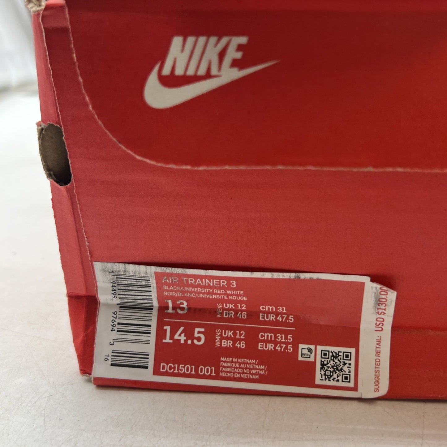 Size 13 - Nike Air Max Trainer 3 Dracula (DC1501-001)