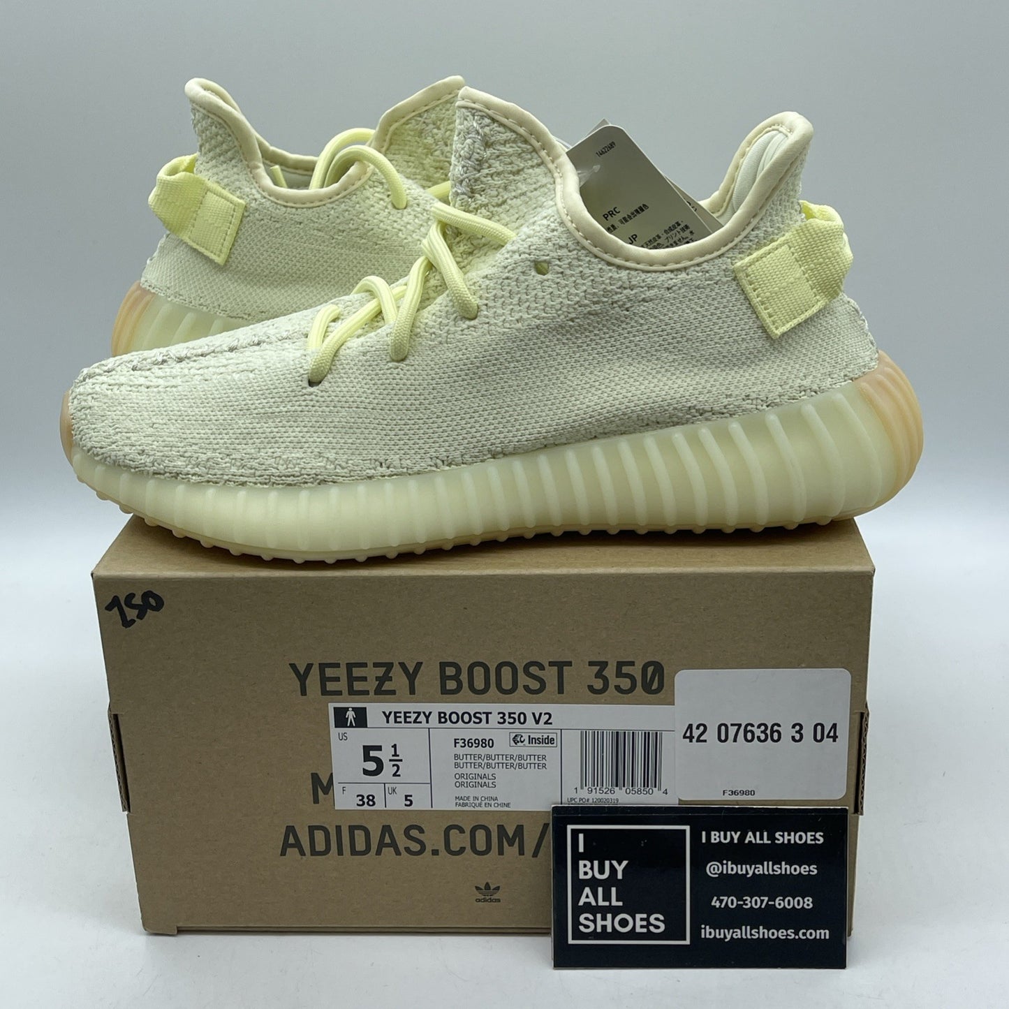 Size 5.5 - adidas Yeezy Boost 350 V2 Butter Yellow Suede (F36980)