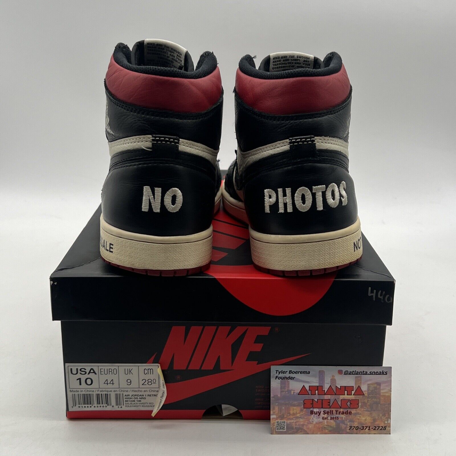 Size 10 - Air Jordan 1 Retro OG NRG High Not For Resale (861428-106)